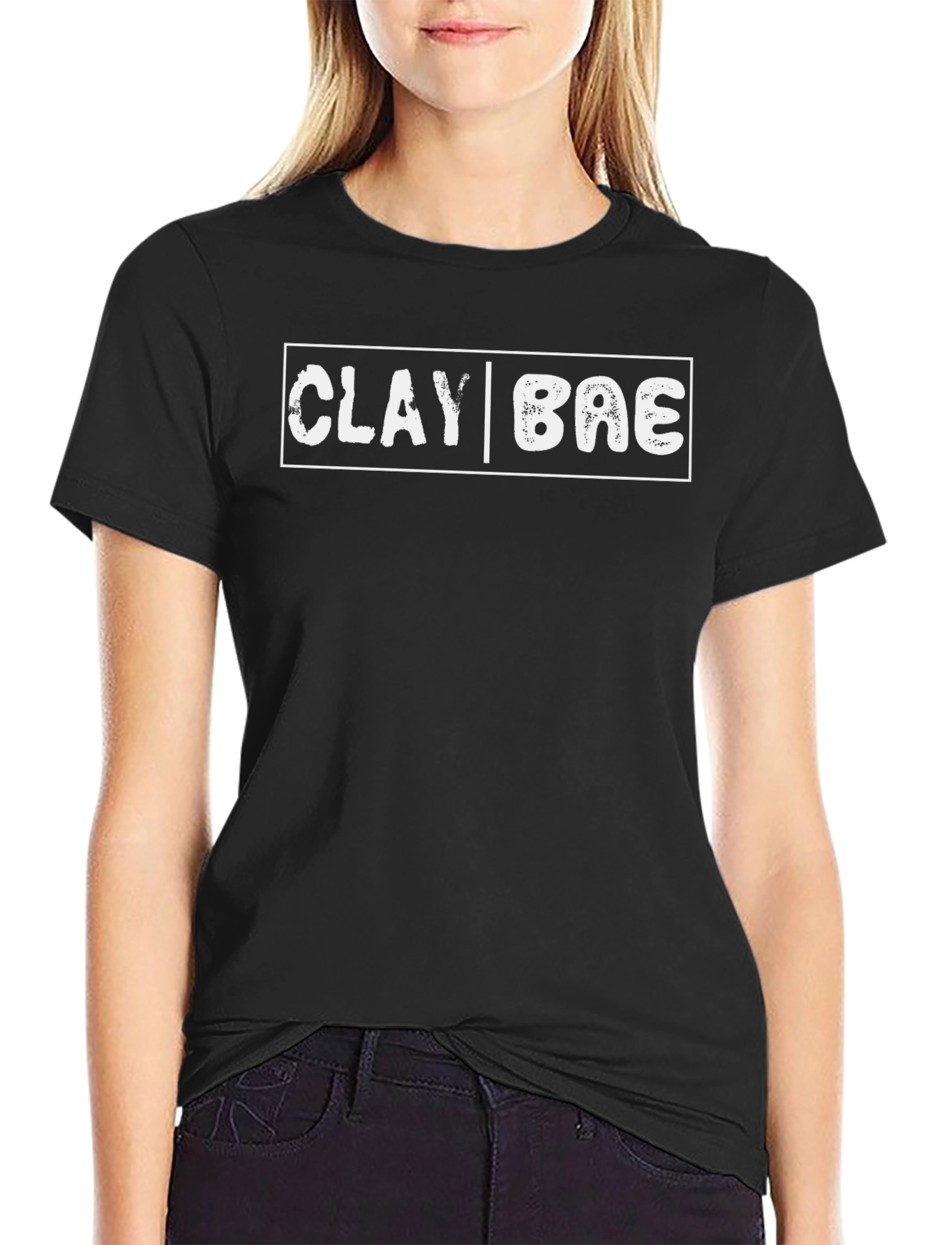 Clay Bae Graphic T-Shirt - Black Casual Tee