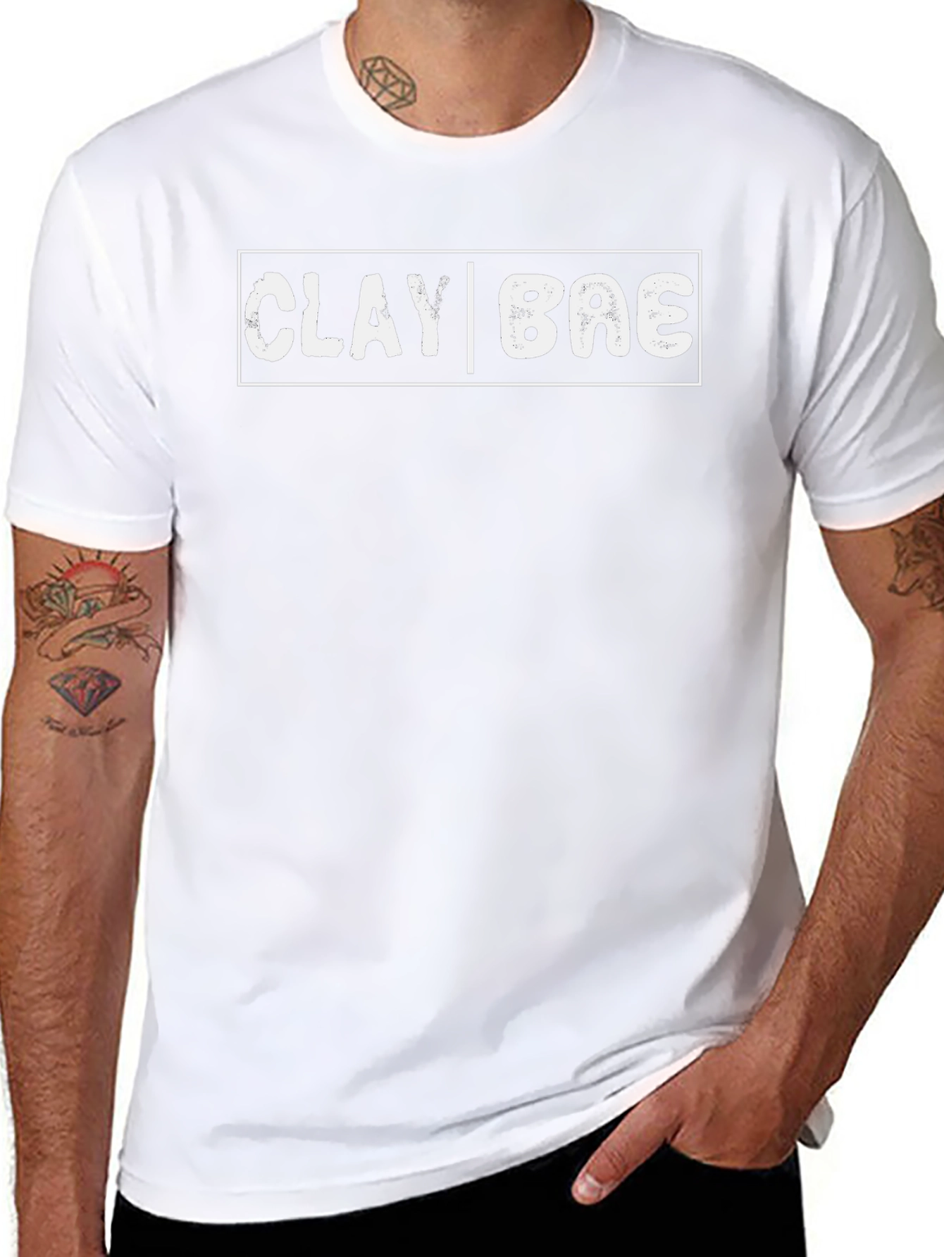 Clay Bae Graphic T-Shirt - Black Casual Tee