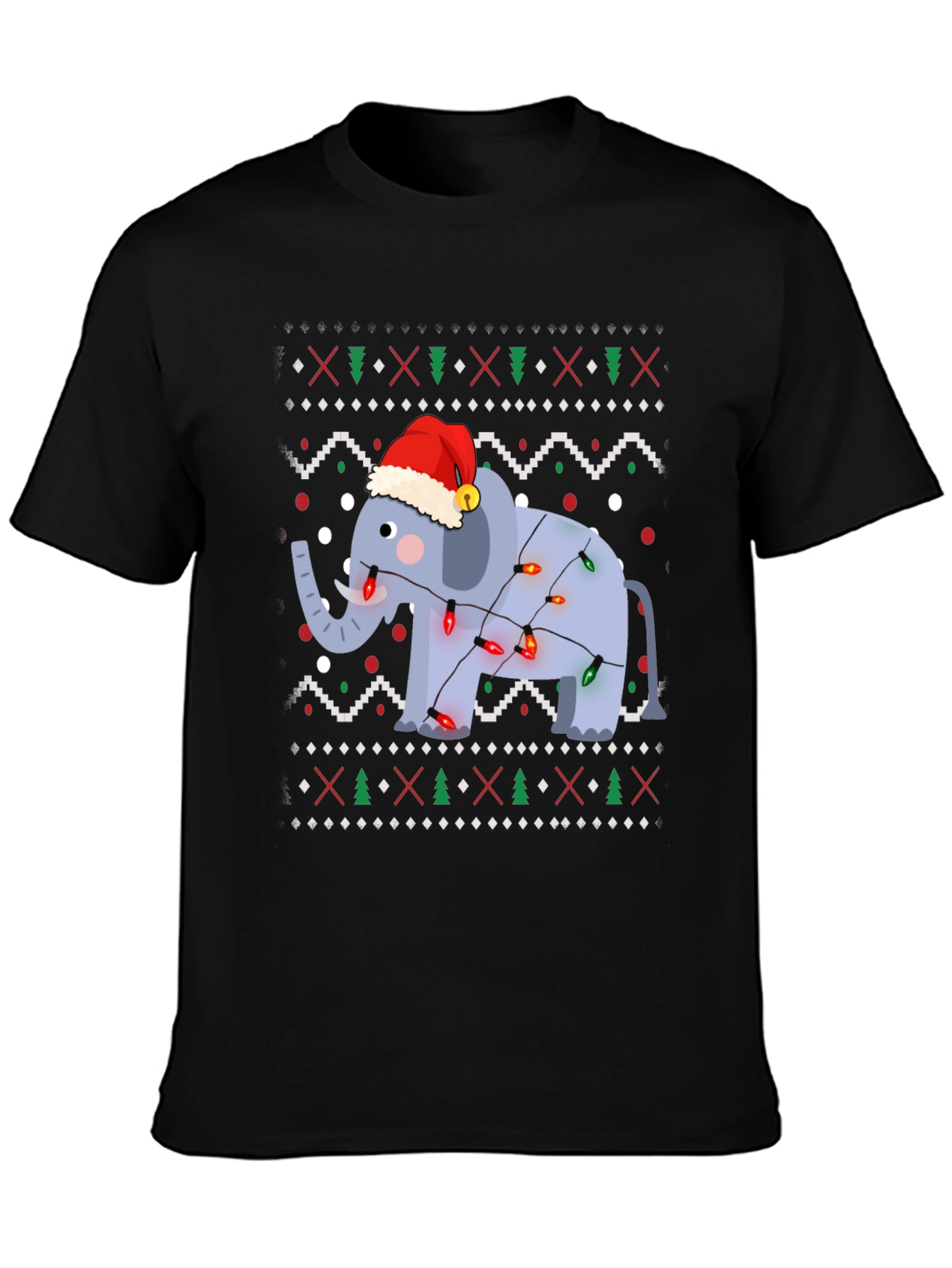 Festive Elephant Christmas T-Shirt
