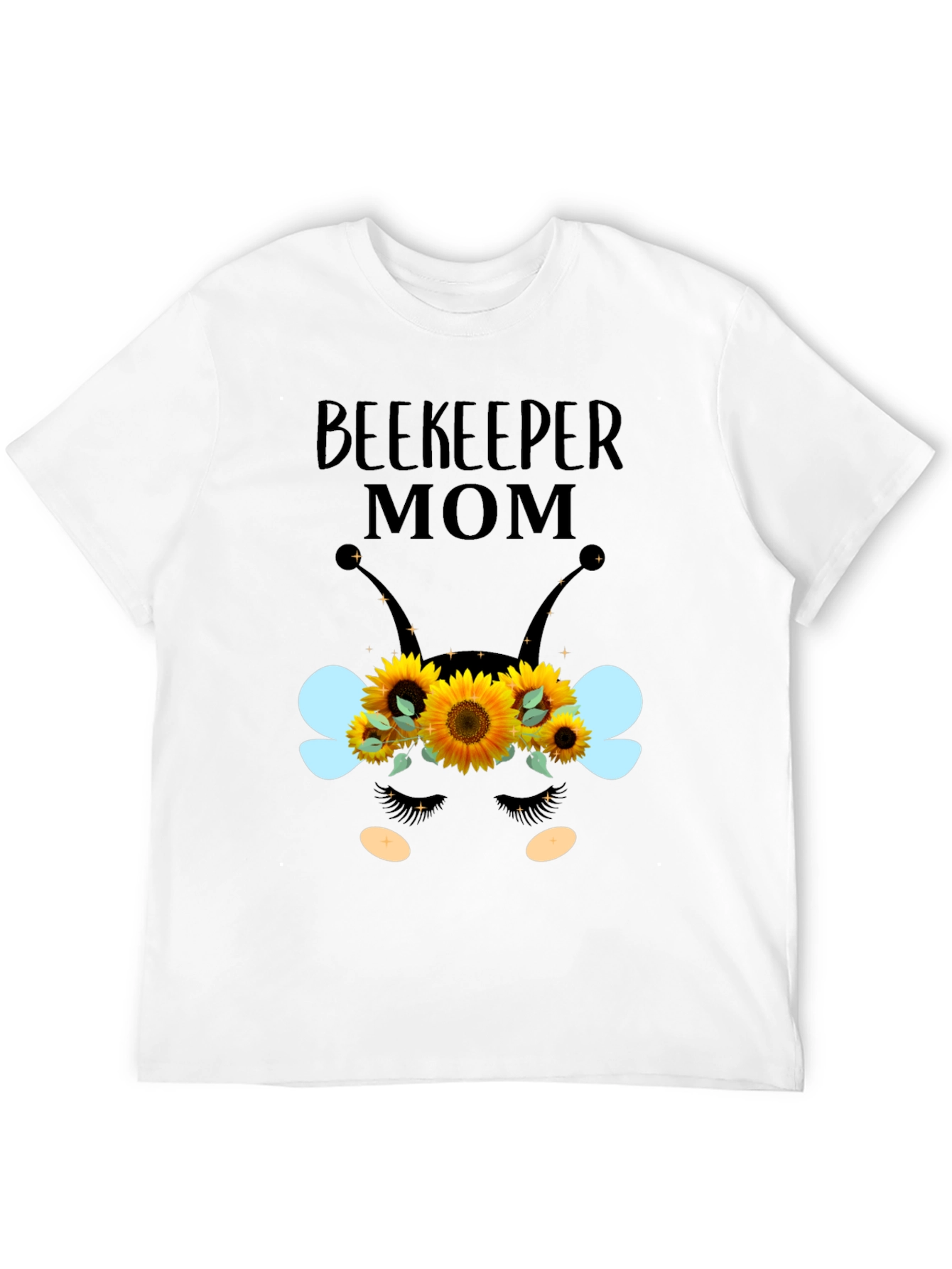 Beekeeper Mom T-Shirt - Floral Bee Design