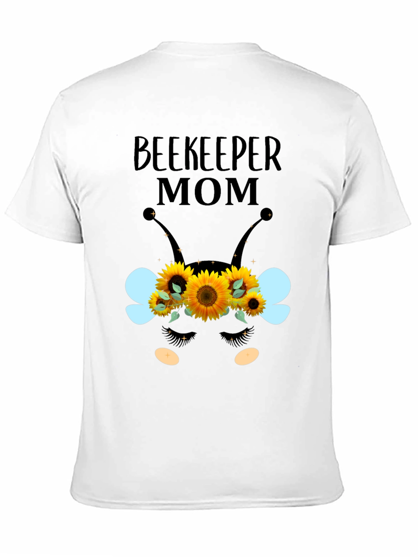 Beekeeper Mom T-Shirt - Floral Bee Design