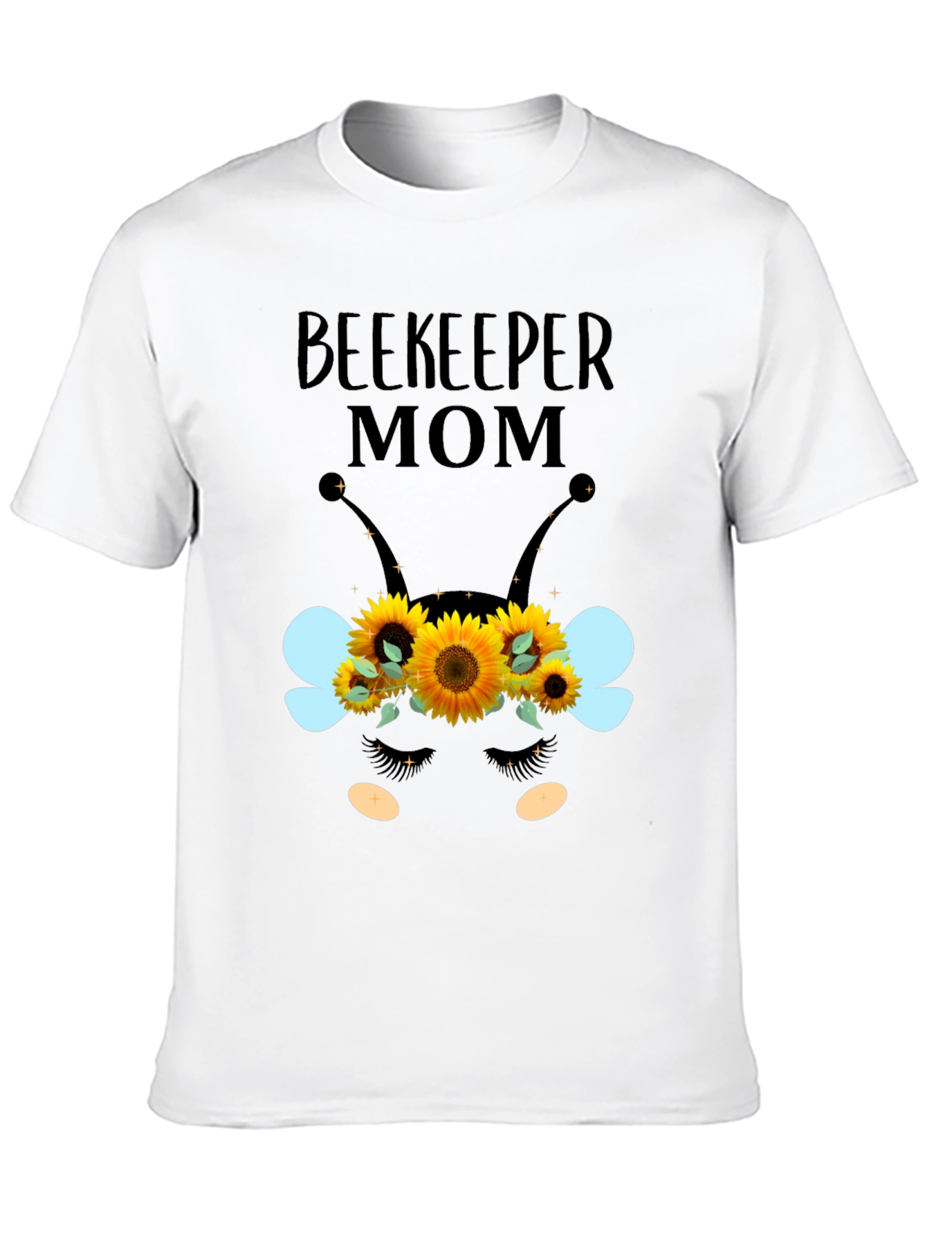Beekeeper Mom T-Shirt - Floral Bee Design
