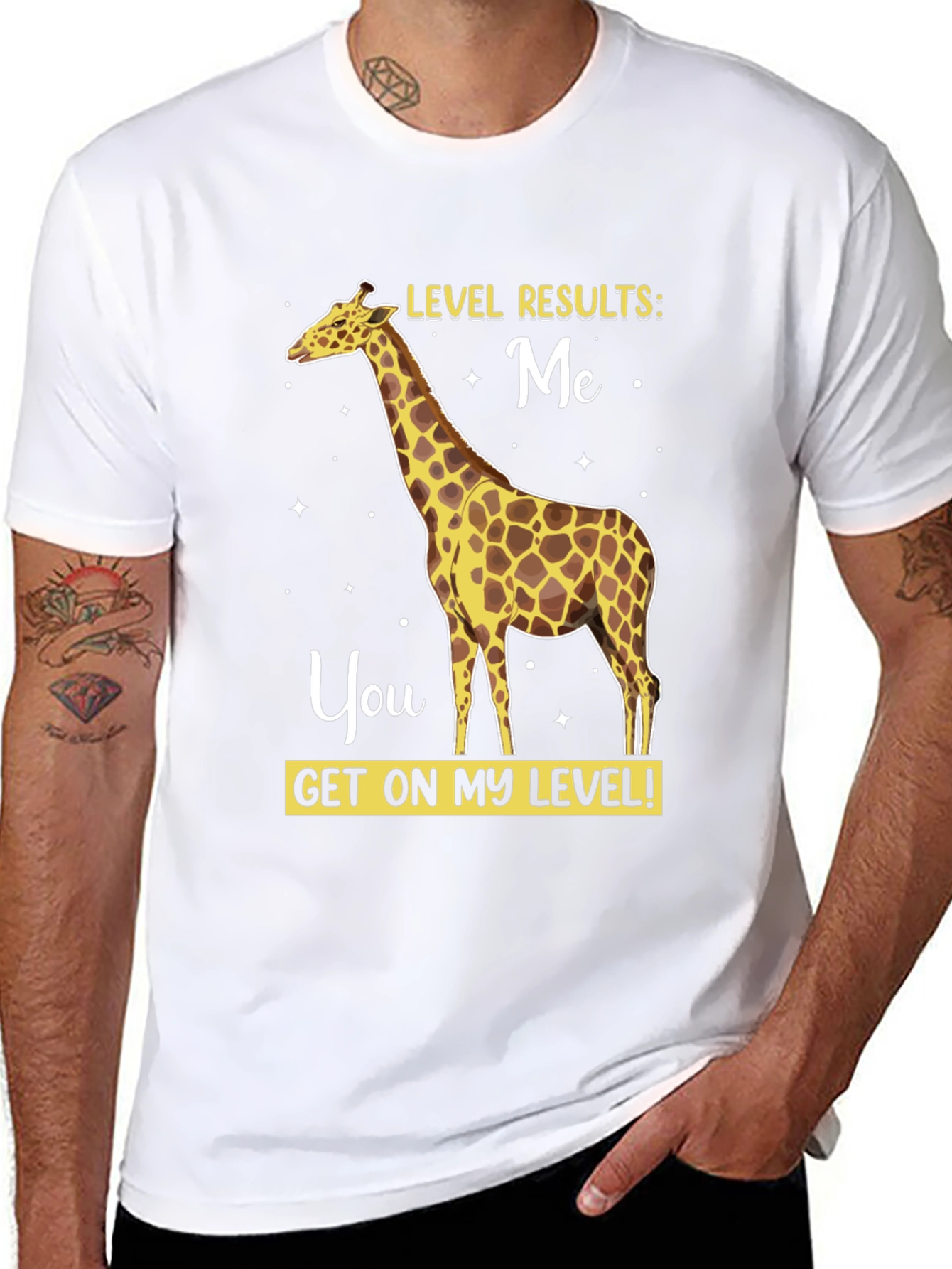 Giraffe Level Results Funny T-Shirt