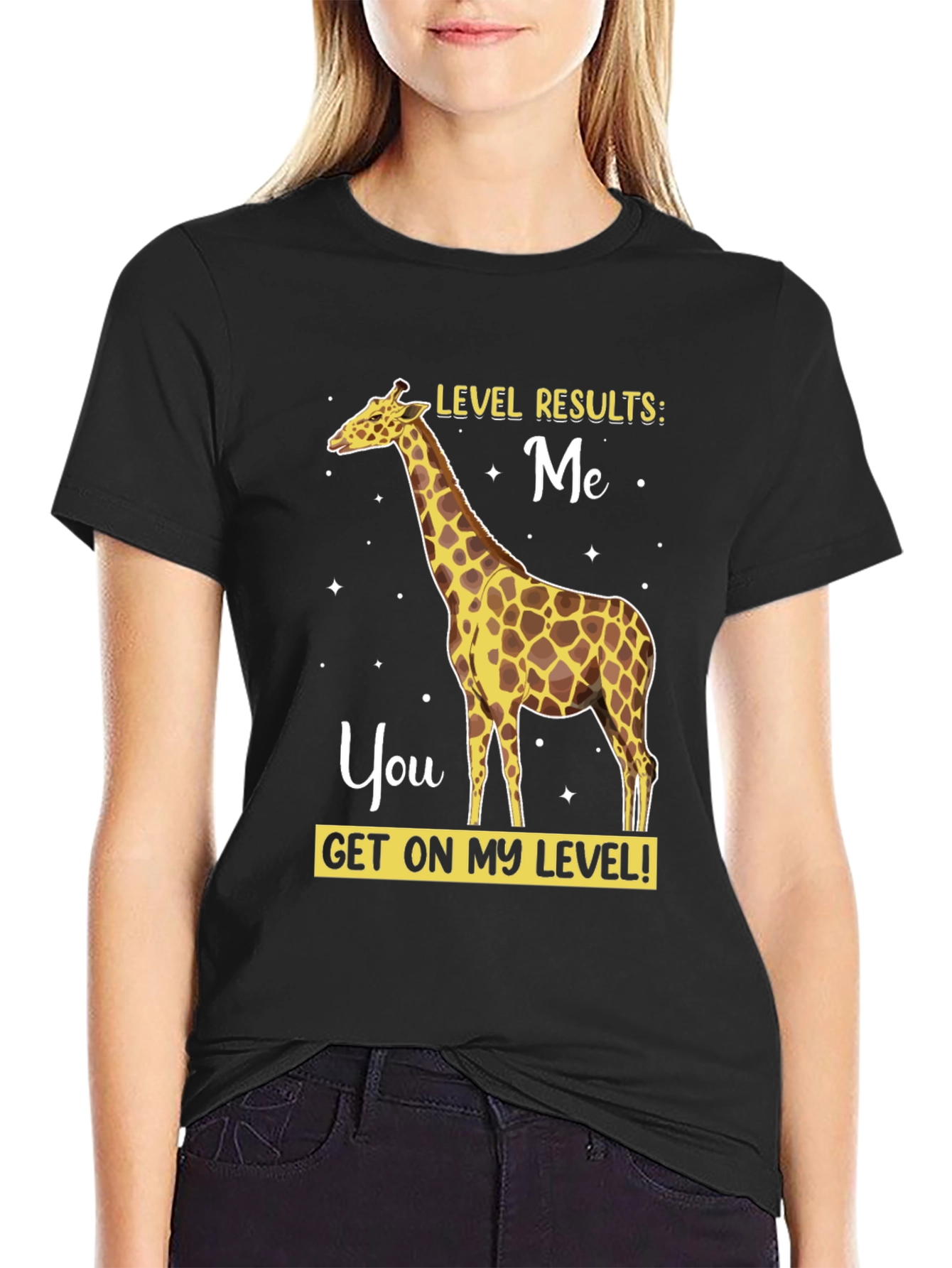 Giraffe Level Results Funny T-Shirt
