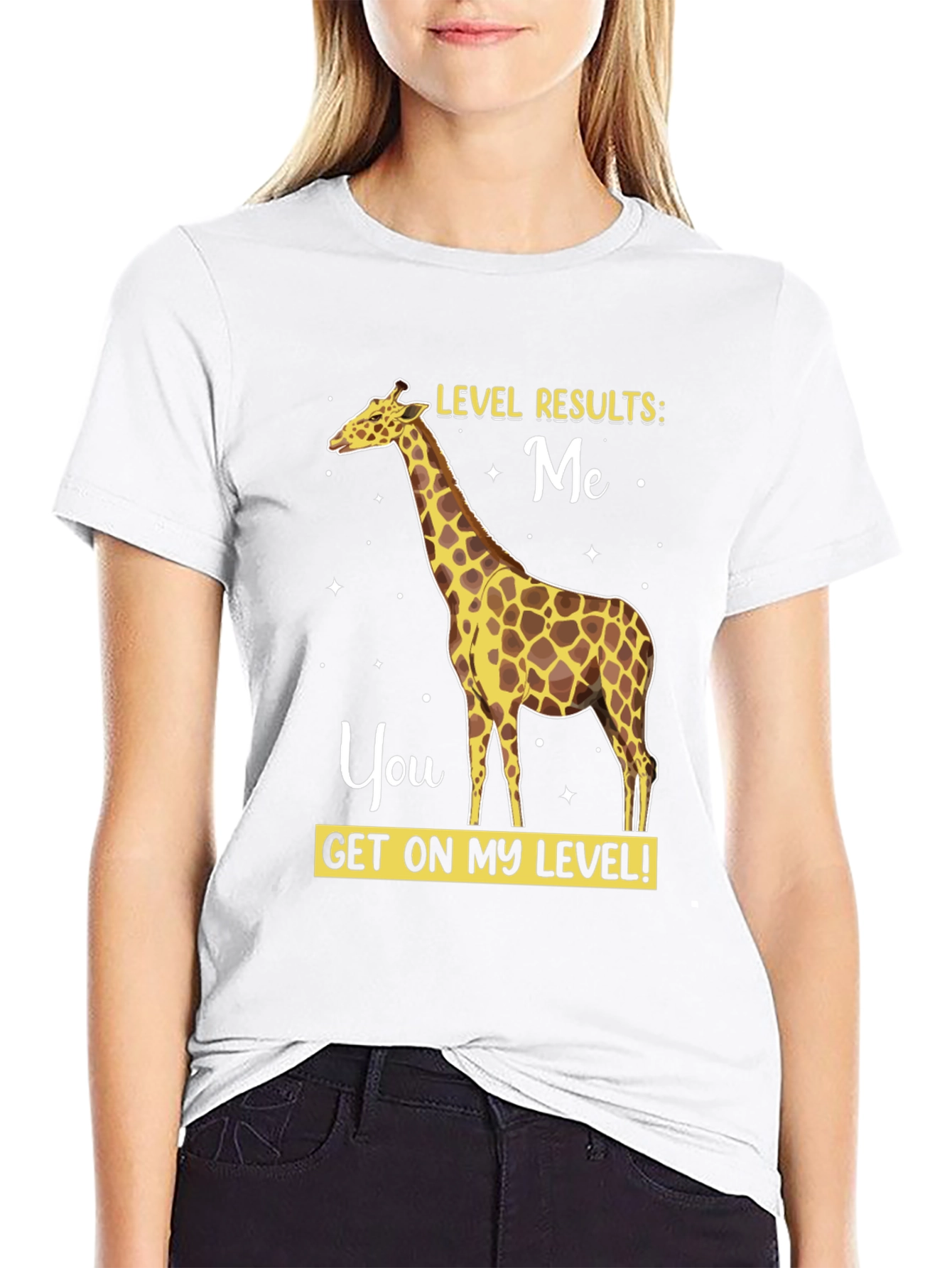Giraffe Level Results Funny T-Shirt