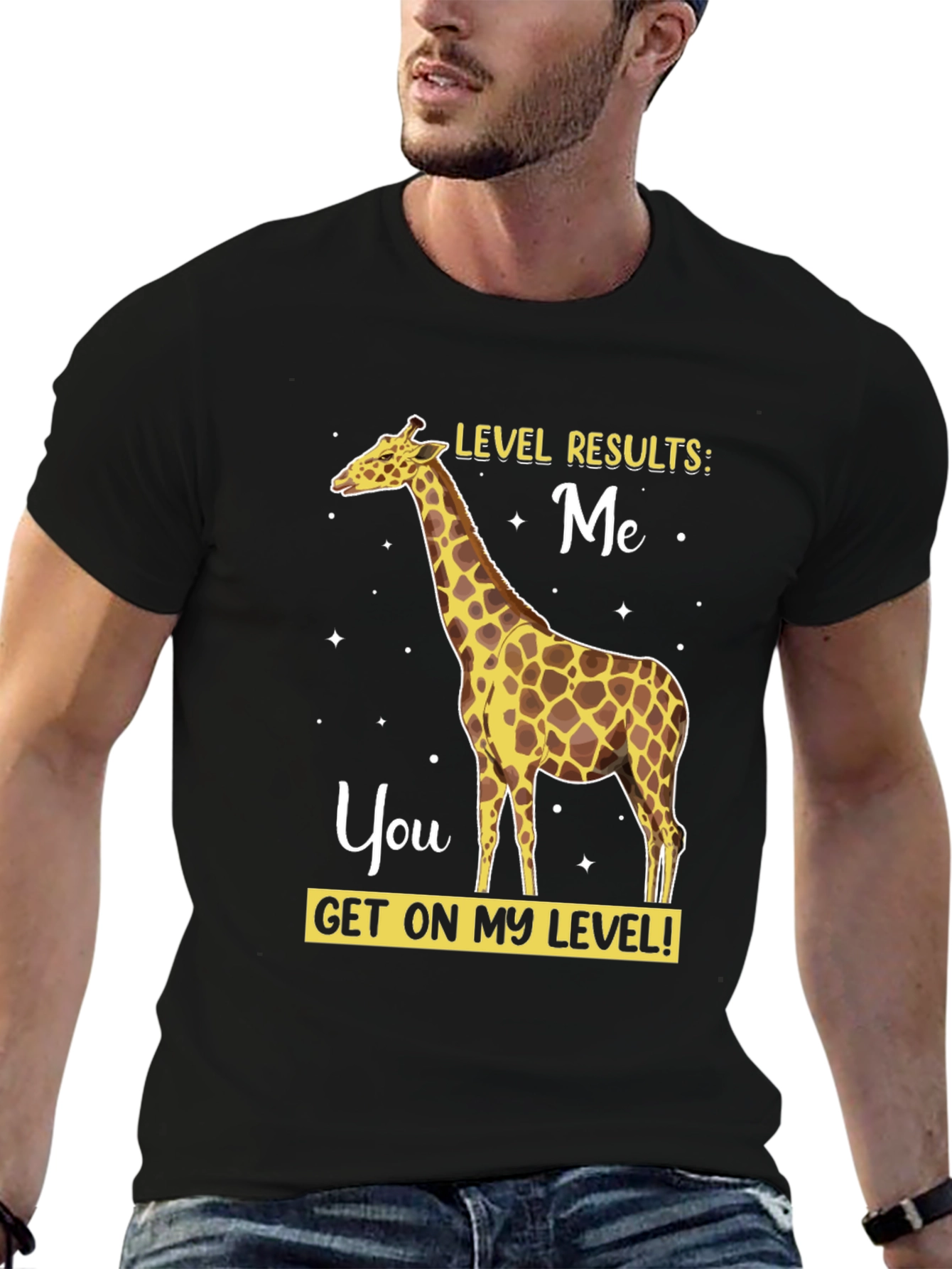 Giraffe Level Results Funny T-Shirt