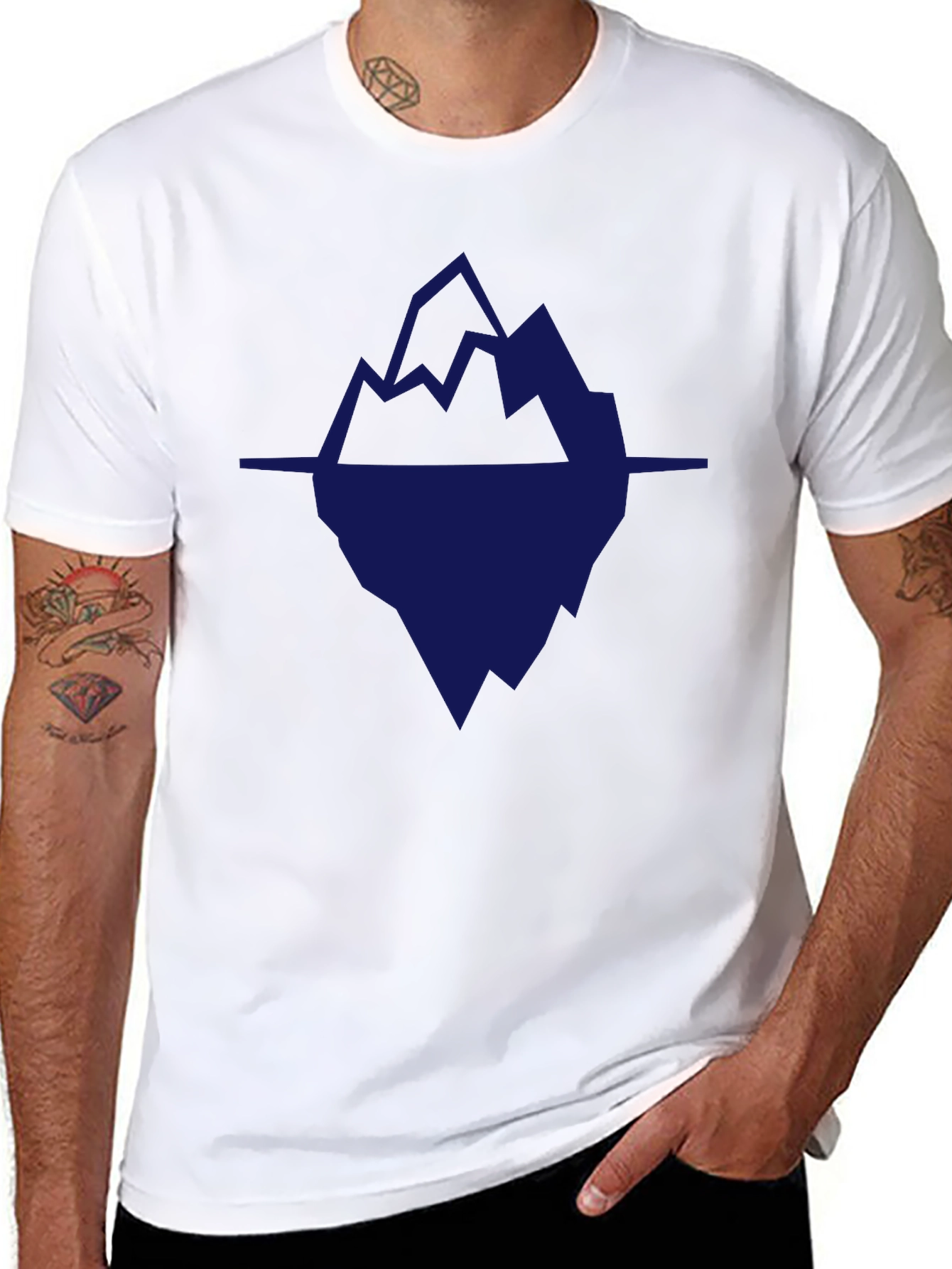 Abstract Iceberg Graphic T-Shirt - Stylish & Unique