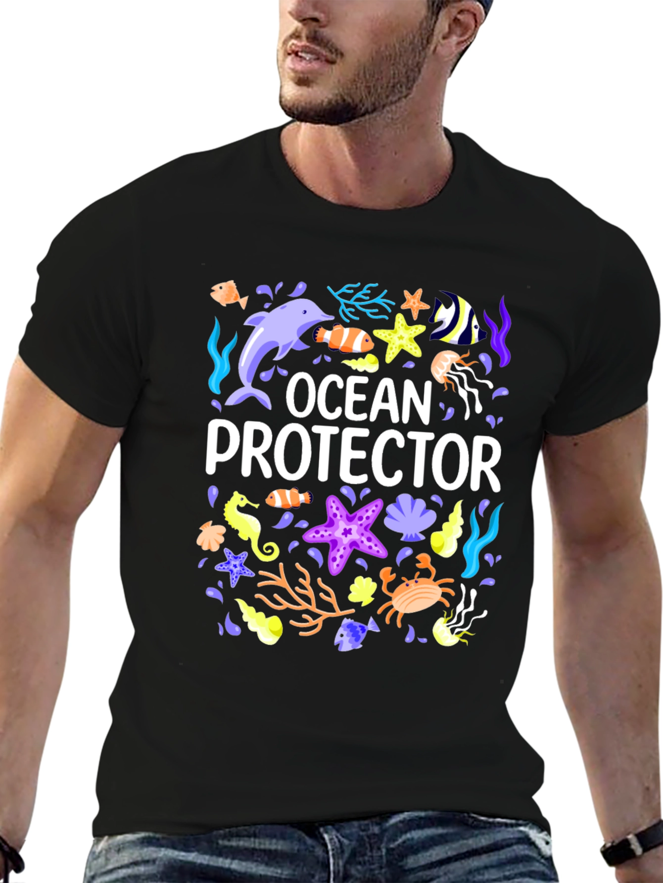 Ocean Protector Graphic T-Shirt - Save the Seas!
