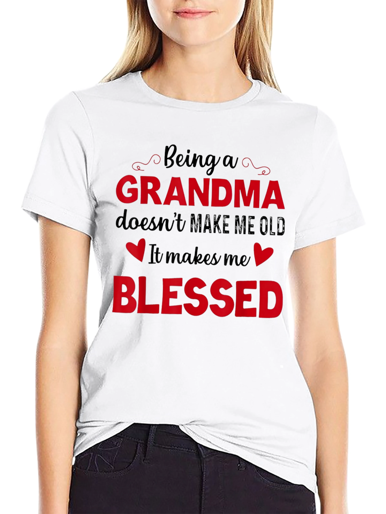 Blessed Grandma T-Shirt - Black Graphic Tee