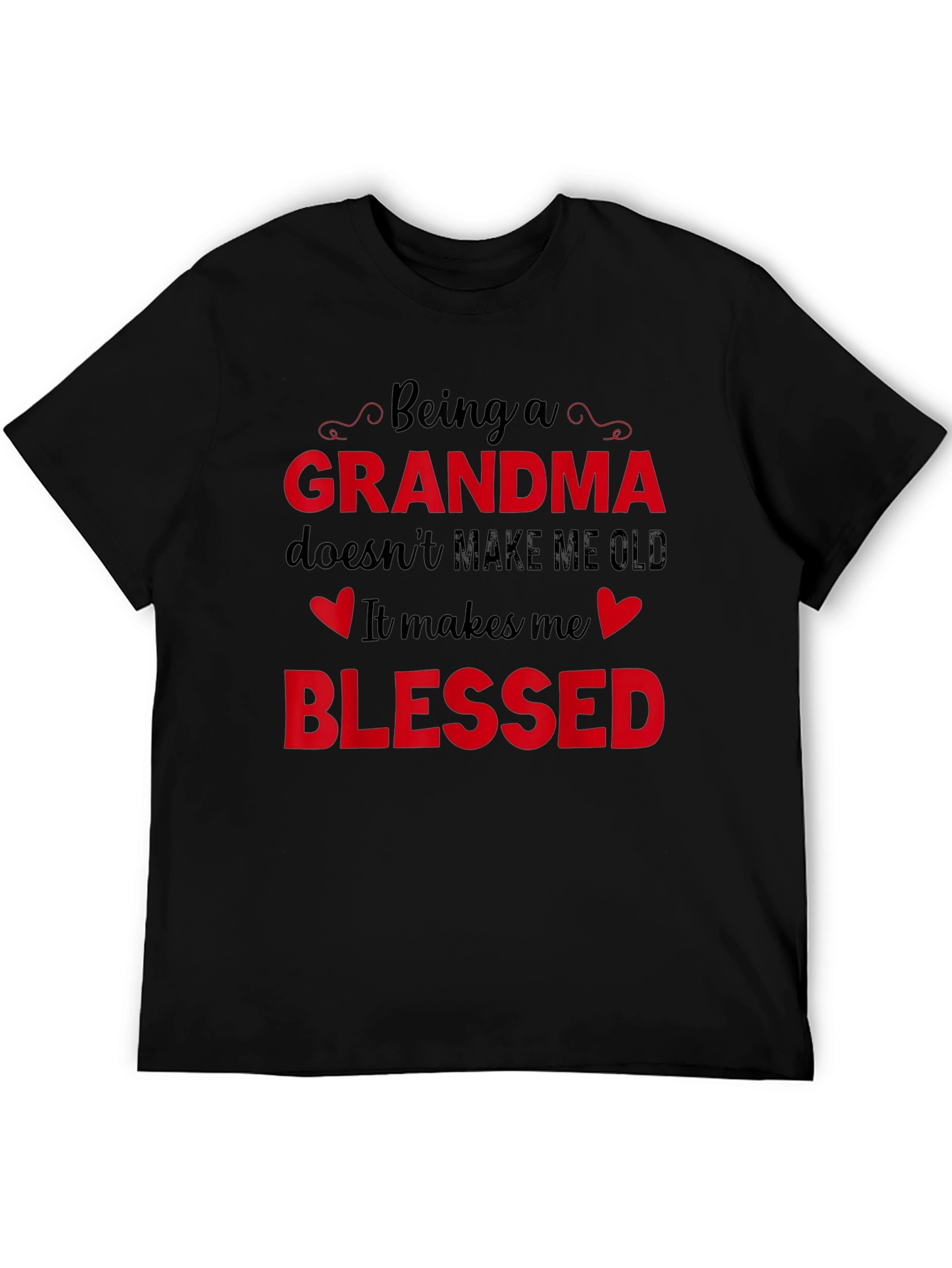 Blessed Grandma T-Shirt - Black Graphic Tee