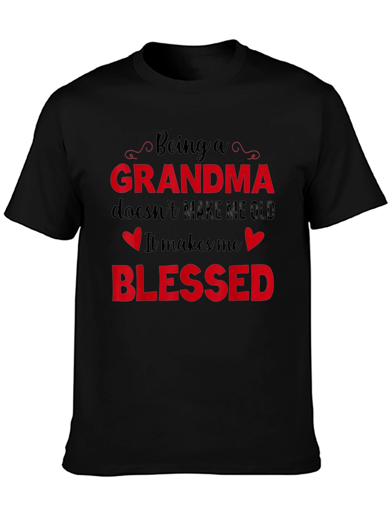 Blessed Grandma T-Shirt - Black Graphic Tee