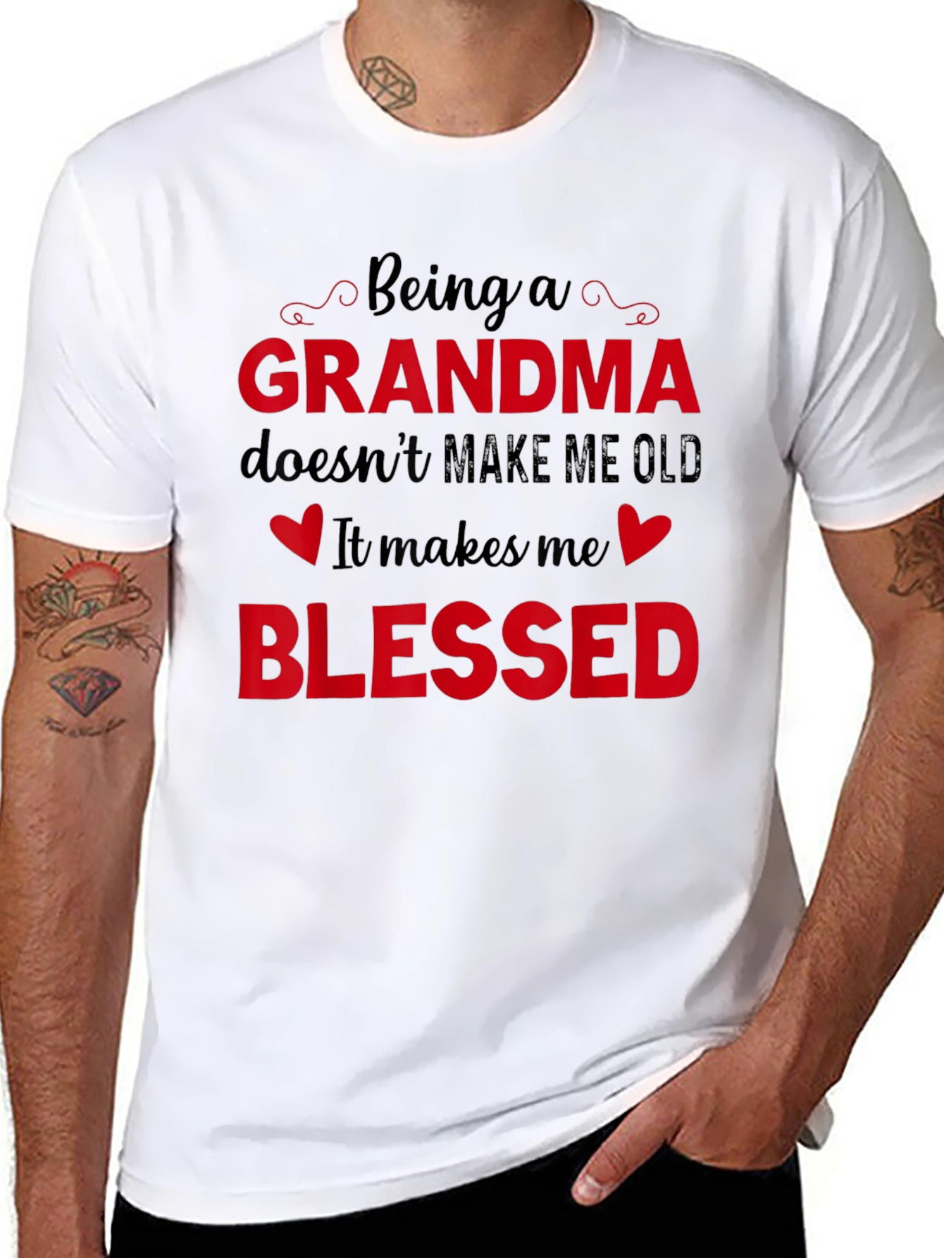 Blessed Grandma T-Shirt - Black Graphic Tee