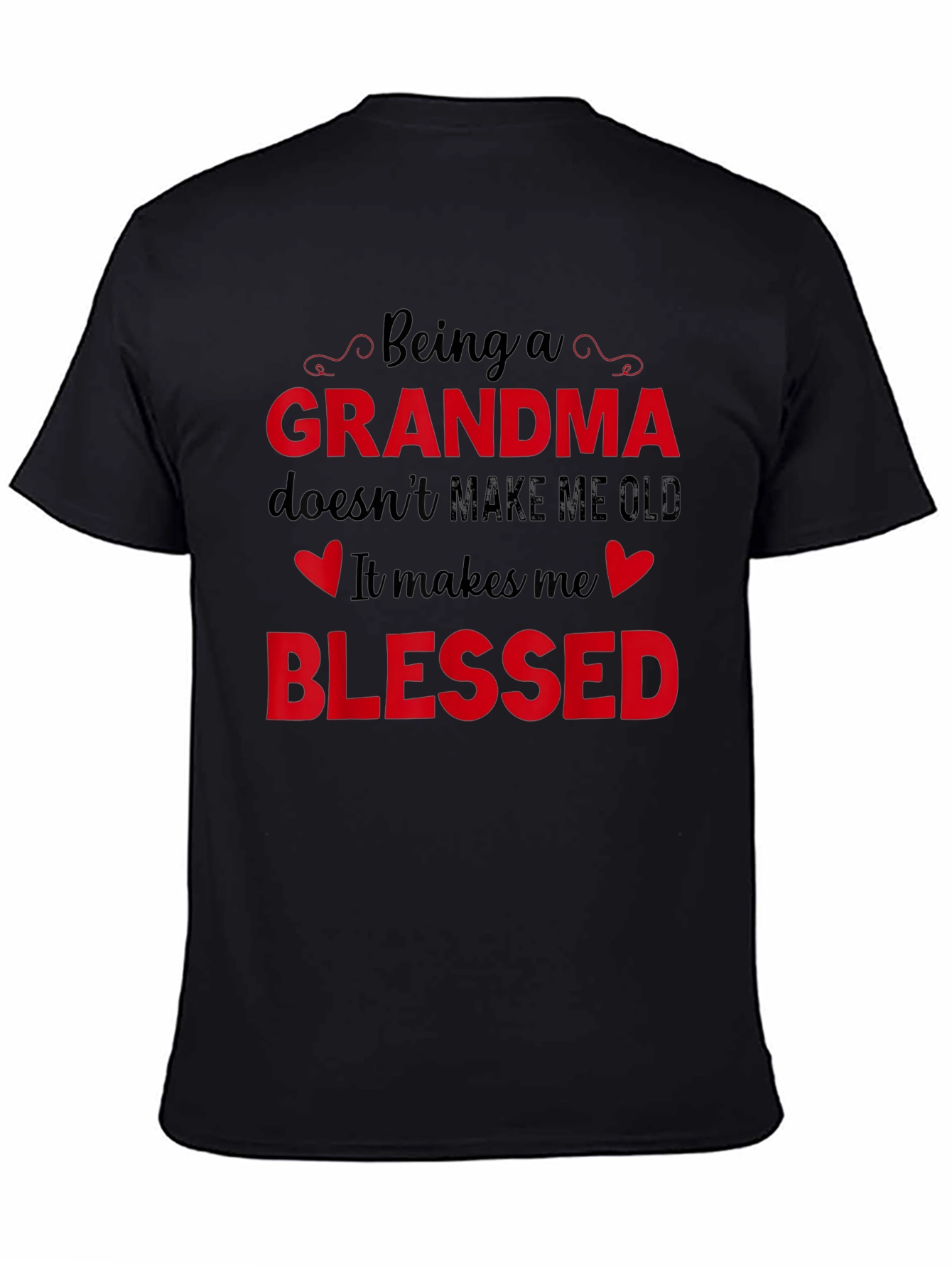 Blessed Grandma T-Shirt - Black Graphic Tee