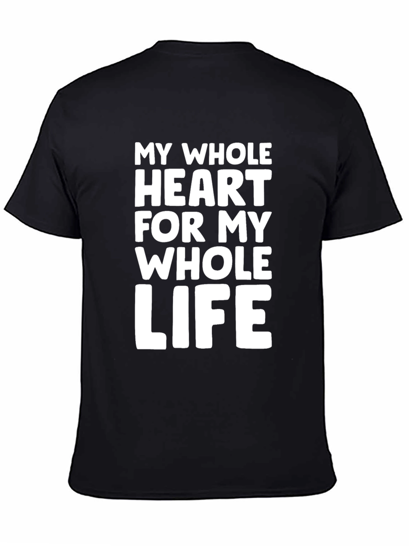My Whole Heart T-Shirt - Black Cotton