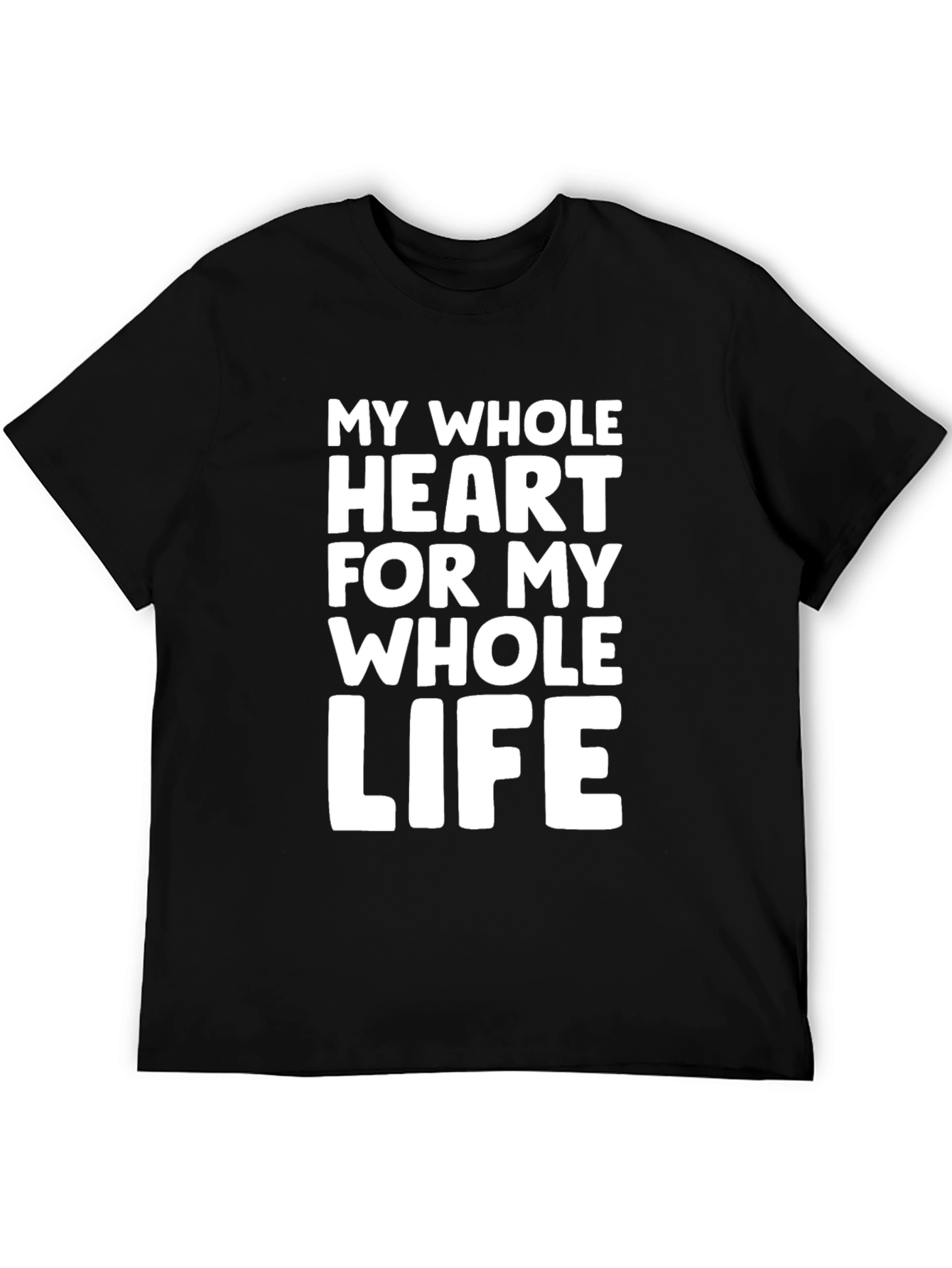 My Whole Heart T-Shirt - Black Cotton