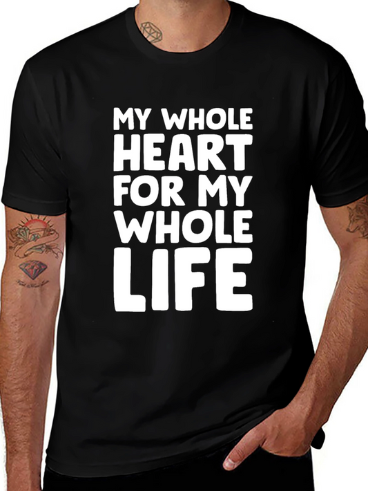 My Whole Heart T-Shirt - Black Cotton