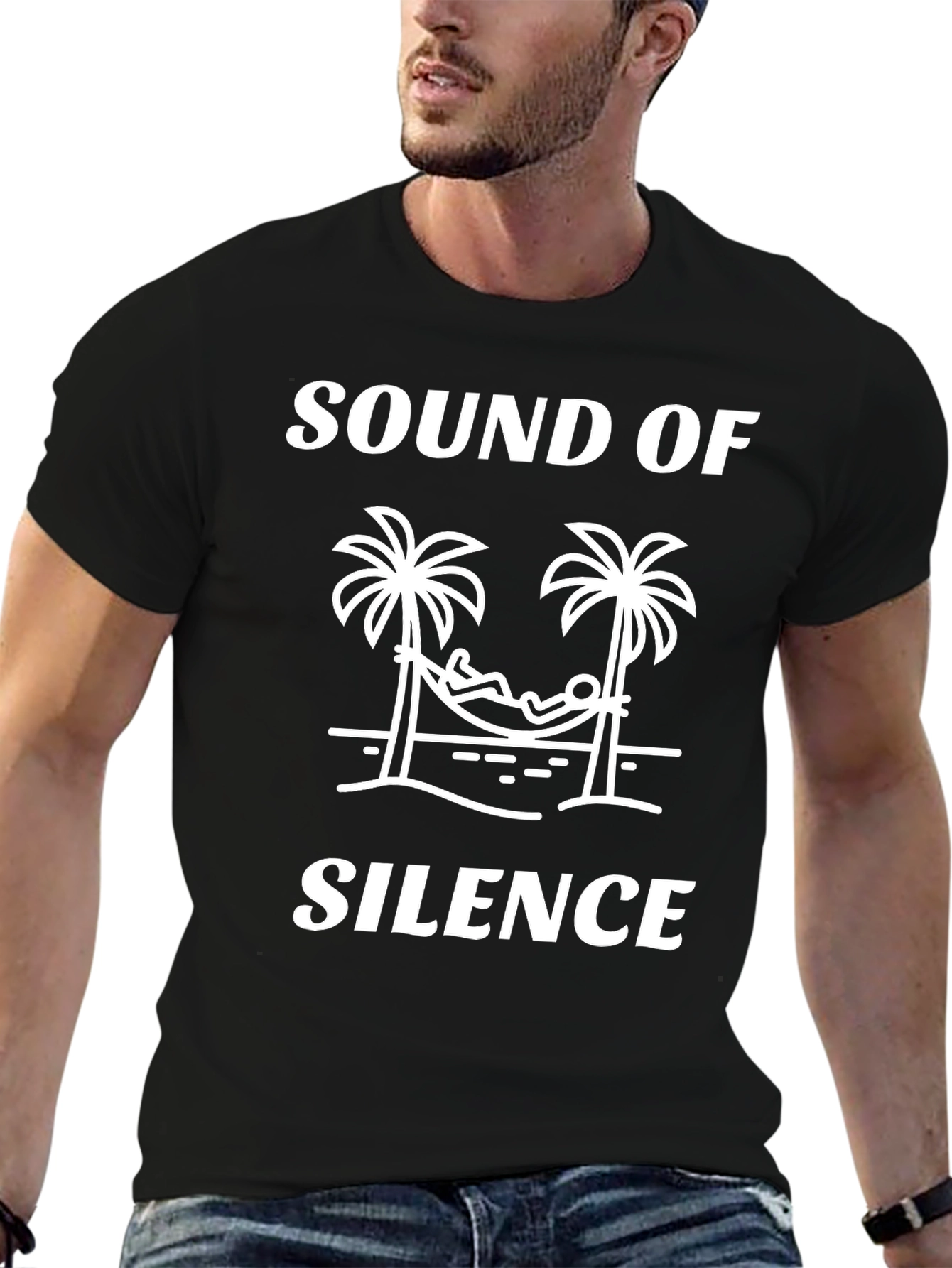 Sound of Silence Graphic Tee - Relaxed Island Vibes