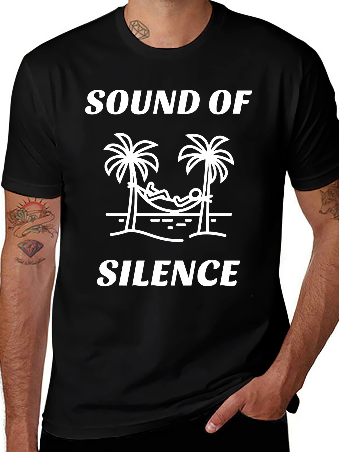 Sound of Silence Graphic Tee - Relaxed Island Vibes