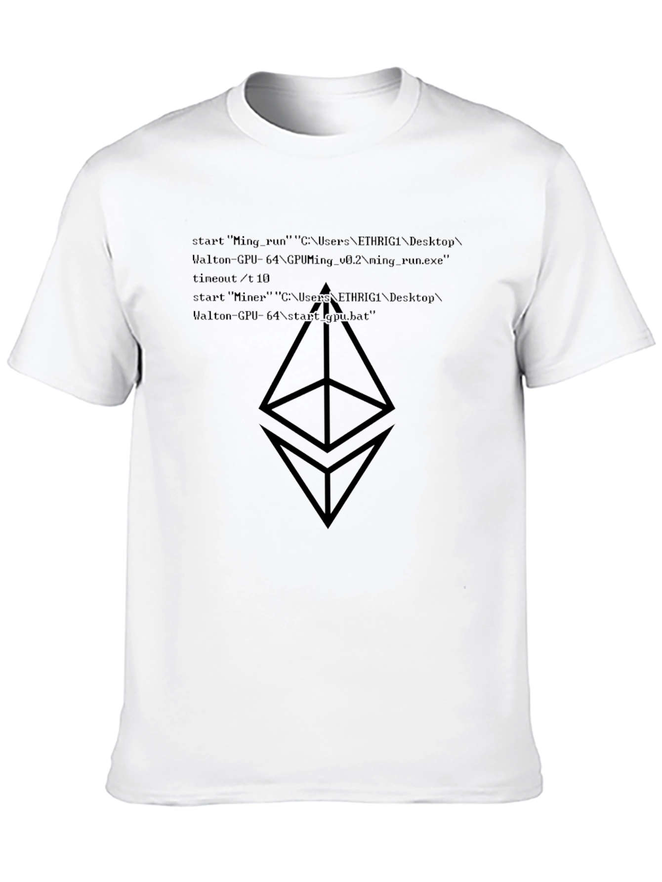 Ethereum Mining Script T-Shirt - Crypto Coded Tee