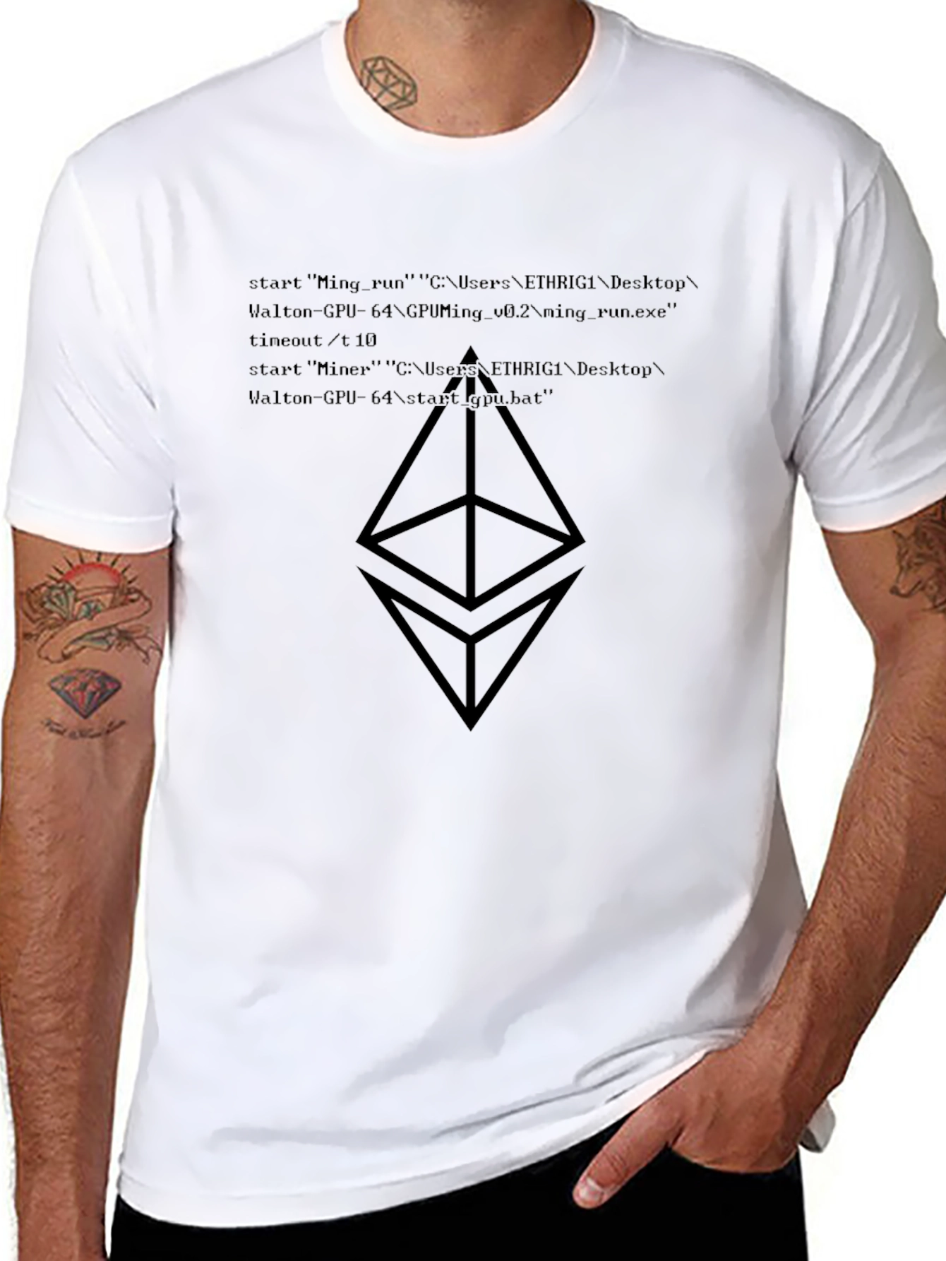 Ethereum Mining Script T-Shirt - Crypto Coded Tee