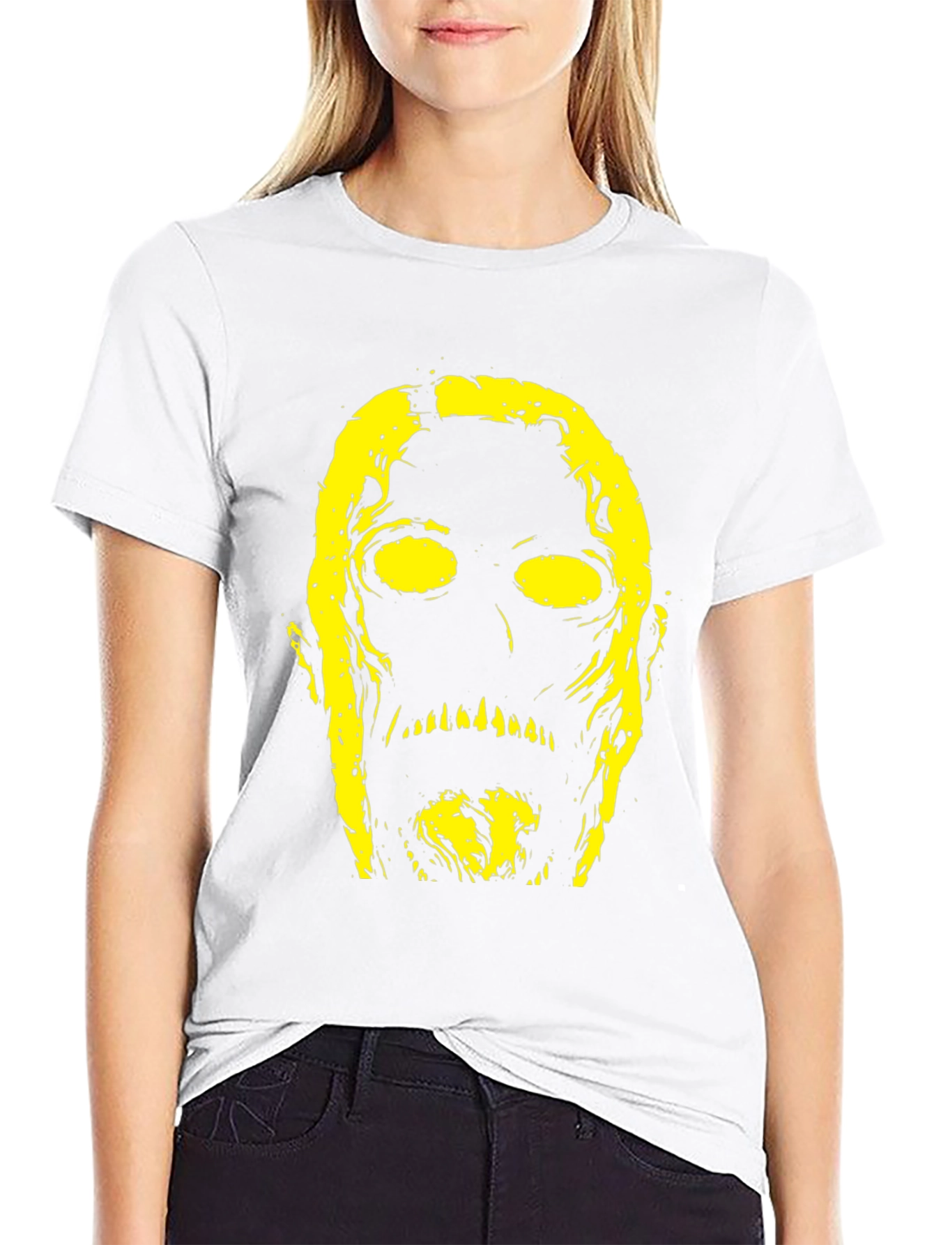 Creepy Graphic Print Black T-Shirt