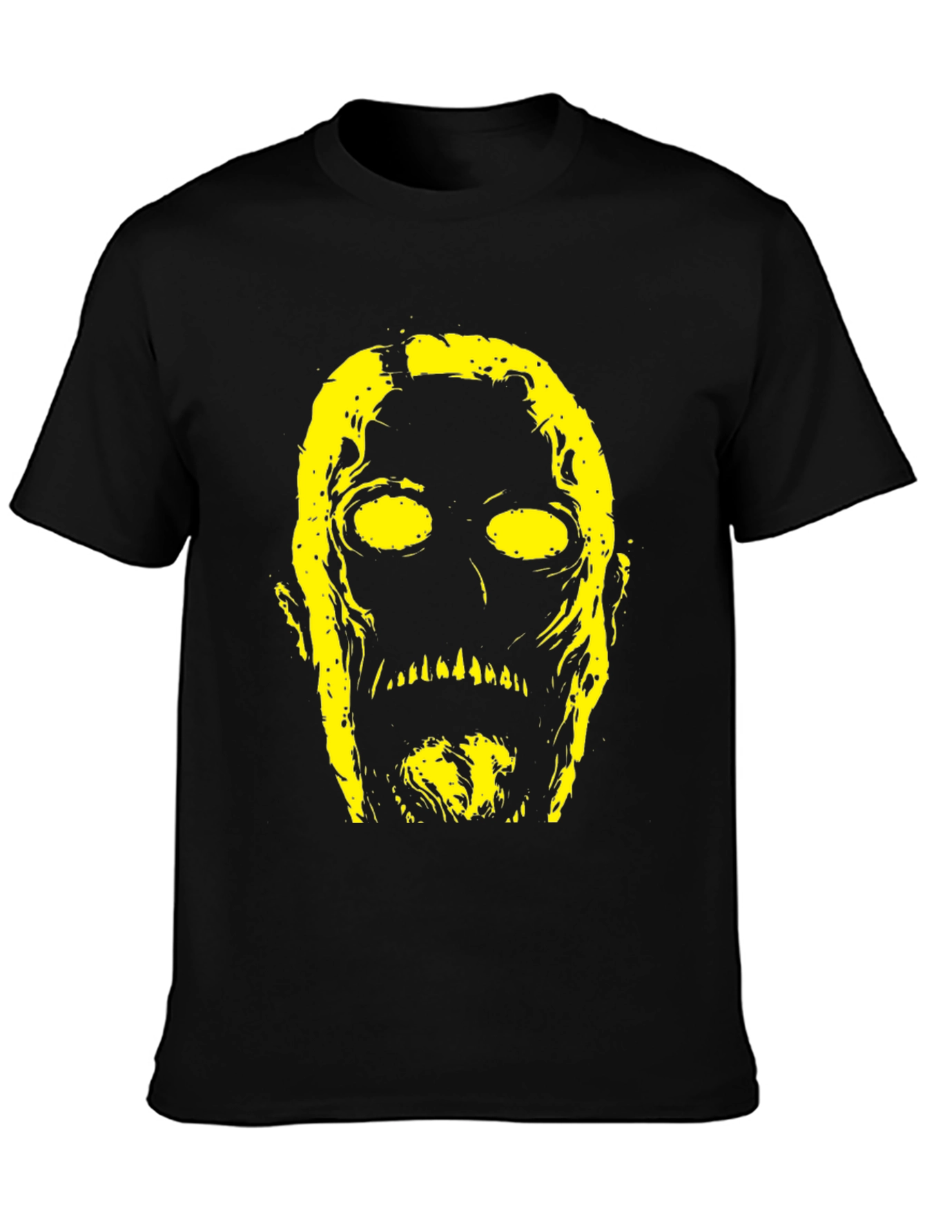 Creepy Graphic Print Black T-Shirt