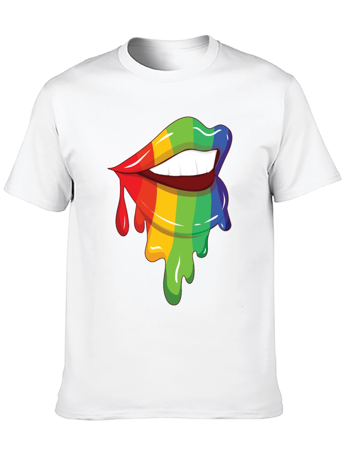 Rainbow Lips Graphic Tee - Pride Apparel