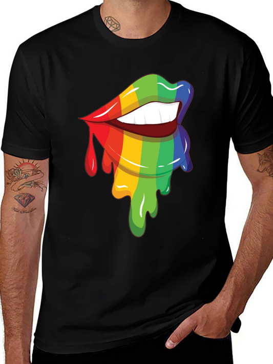 Rainbow Lips Graphic Tee - Pride Apparel