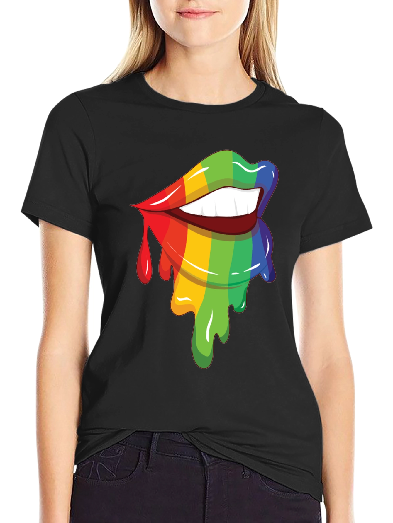 Rainbow Lips Graphic Tee - Pride Apparel