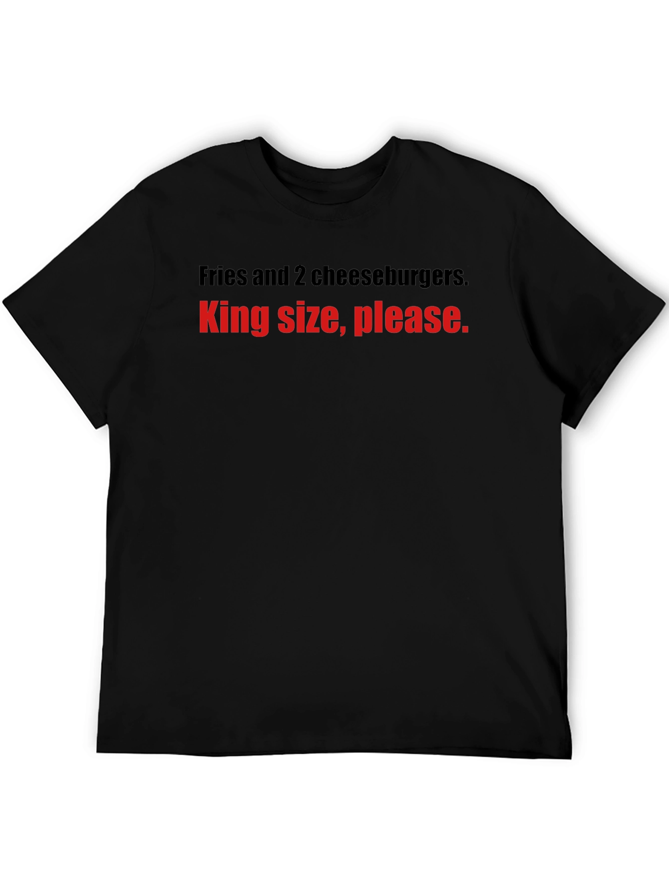 Funny King Size Cheeseburger Mens T-Shirt