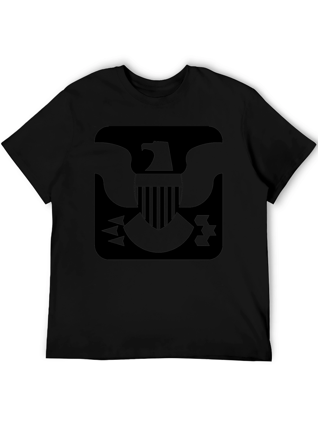 Black T-Shirt Eagle Emblem Graphic Tee