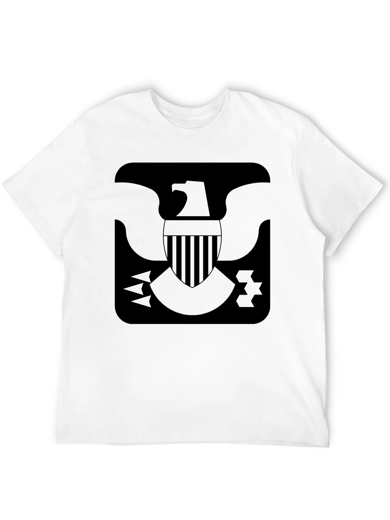 Black T-Shirt Eagle Emblem Graphic Tee