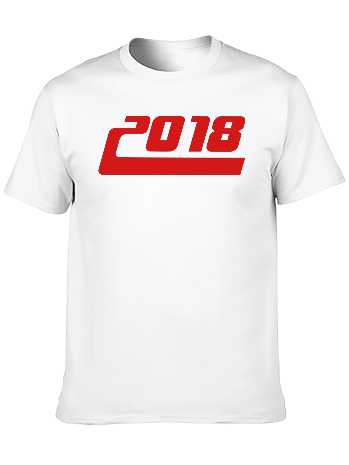 2018 Graphic Print Black T-Shirt