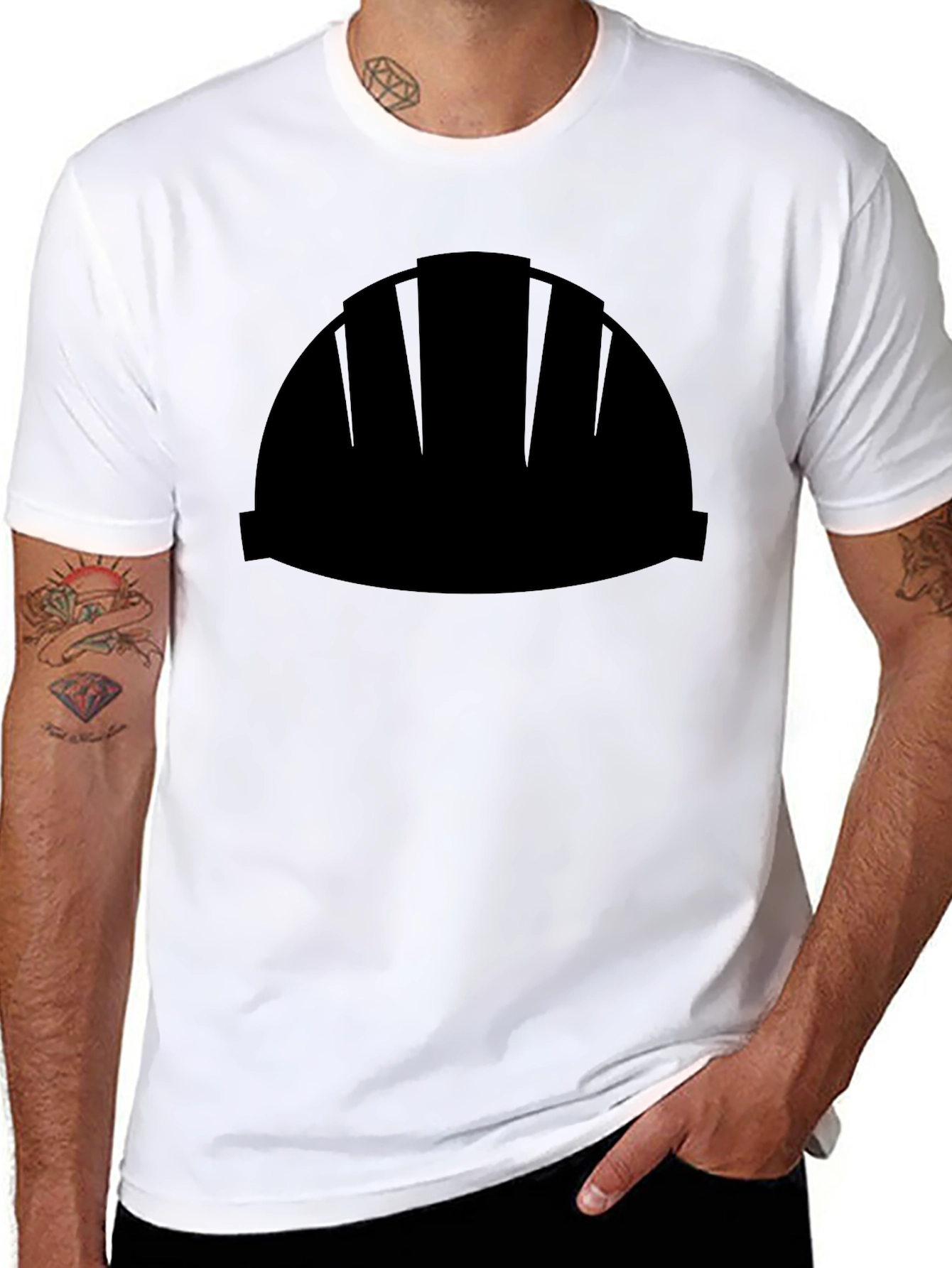 Construction Hard Hat Graphic T-Shirt