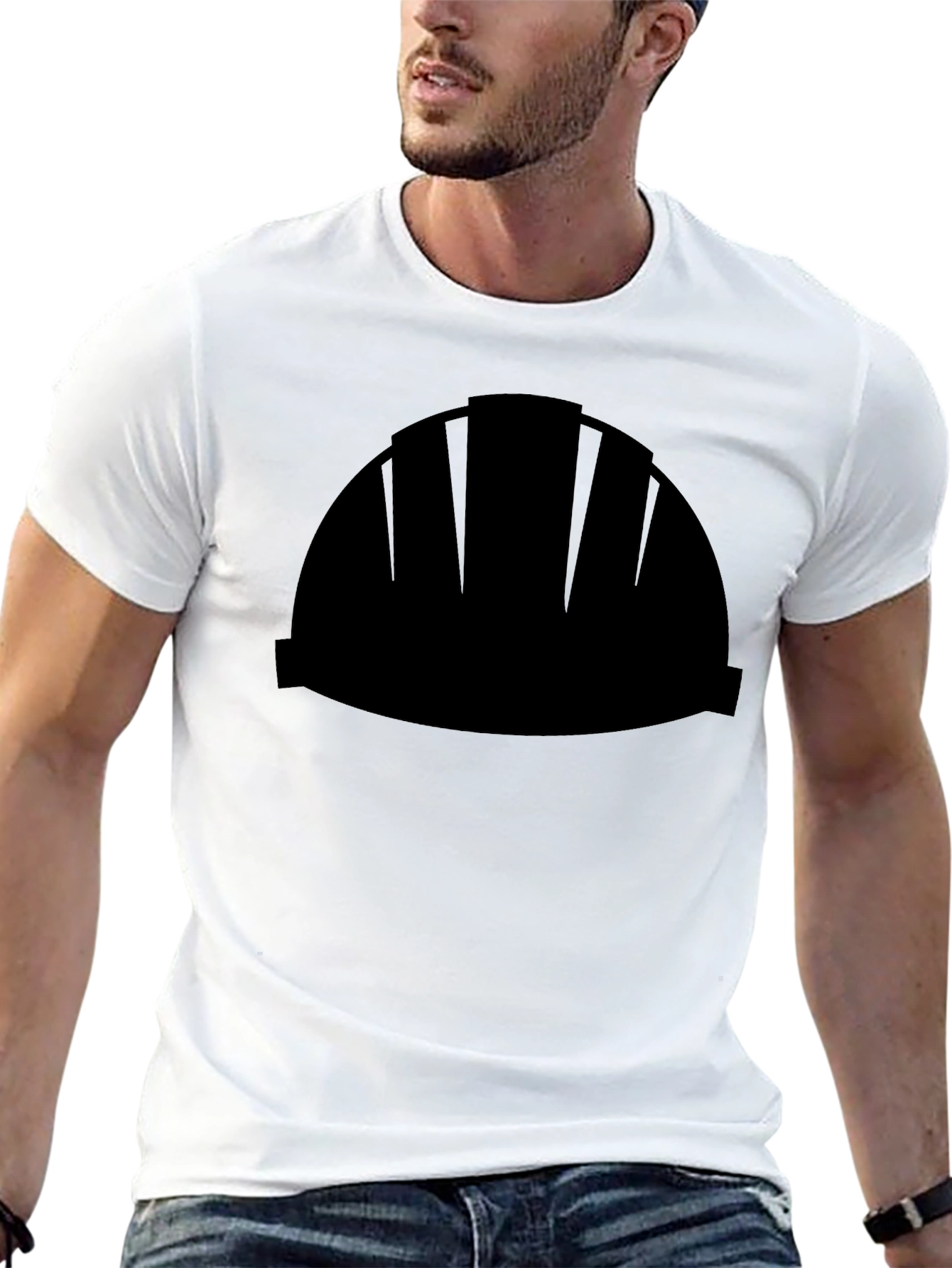 Construction Hard Hat Graphic T-Shirt