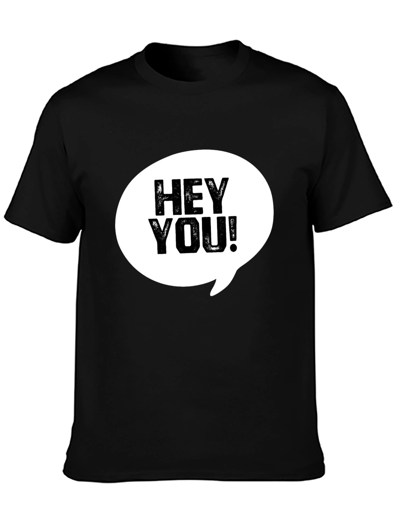 Hey You! Graphic Print Crew Neck T-Shirt
