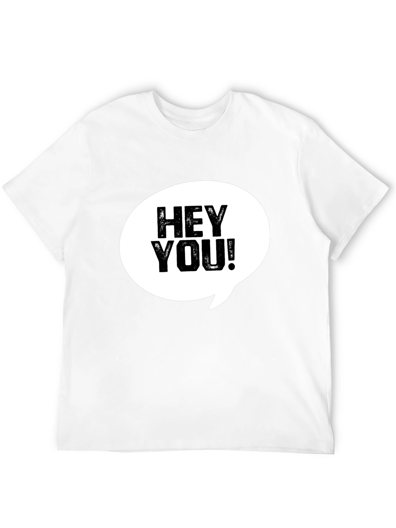 Hey You! Graphic Print Crew Neck T-Shirt