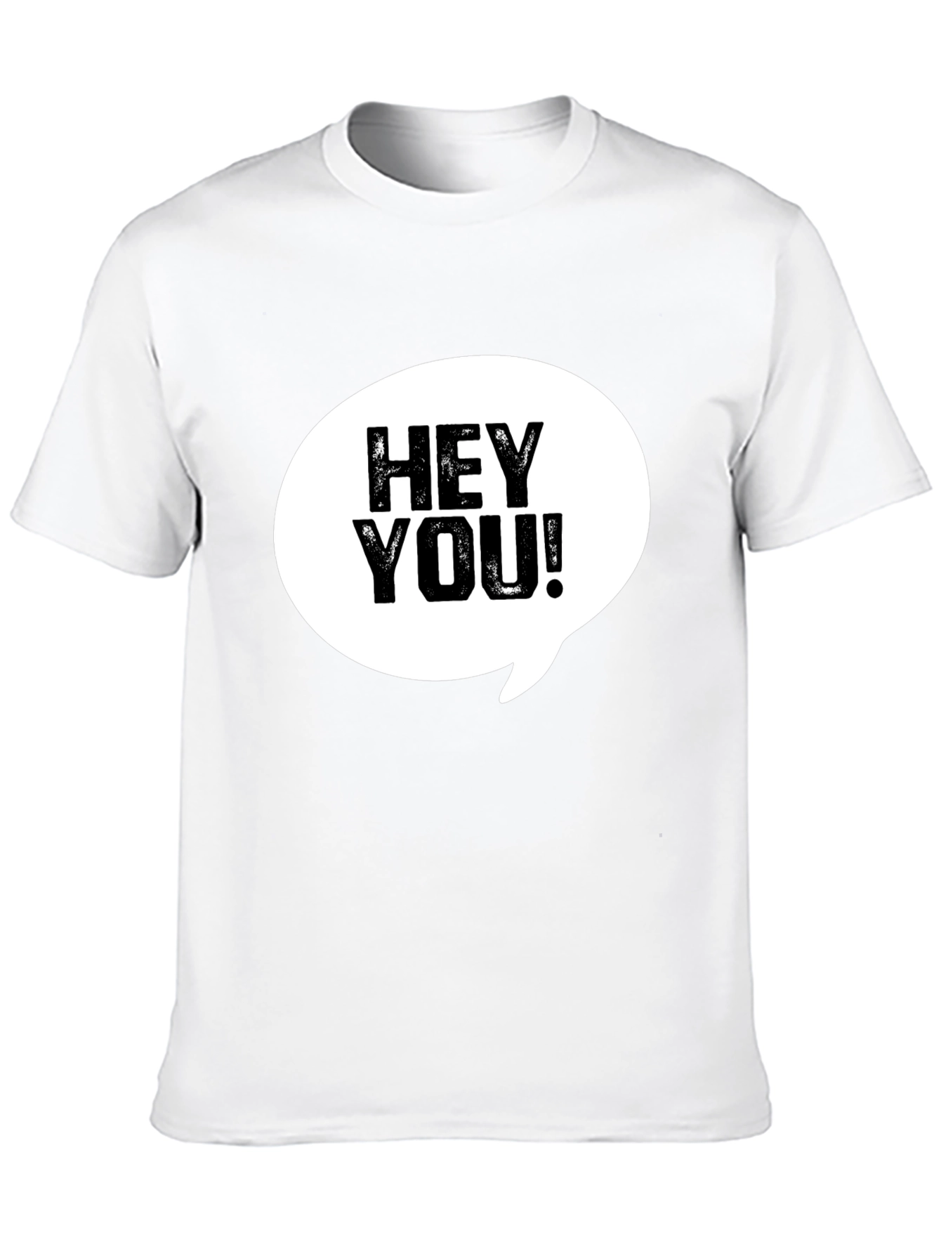 Hey You! Graphic Print Crew Neck T-Shirt