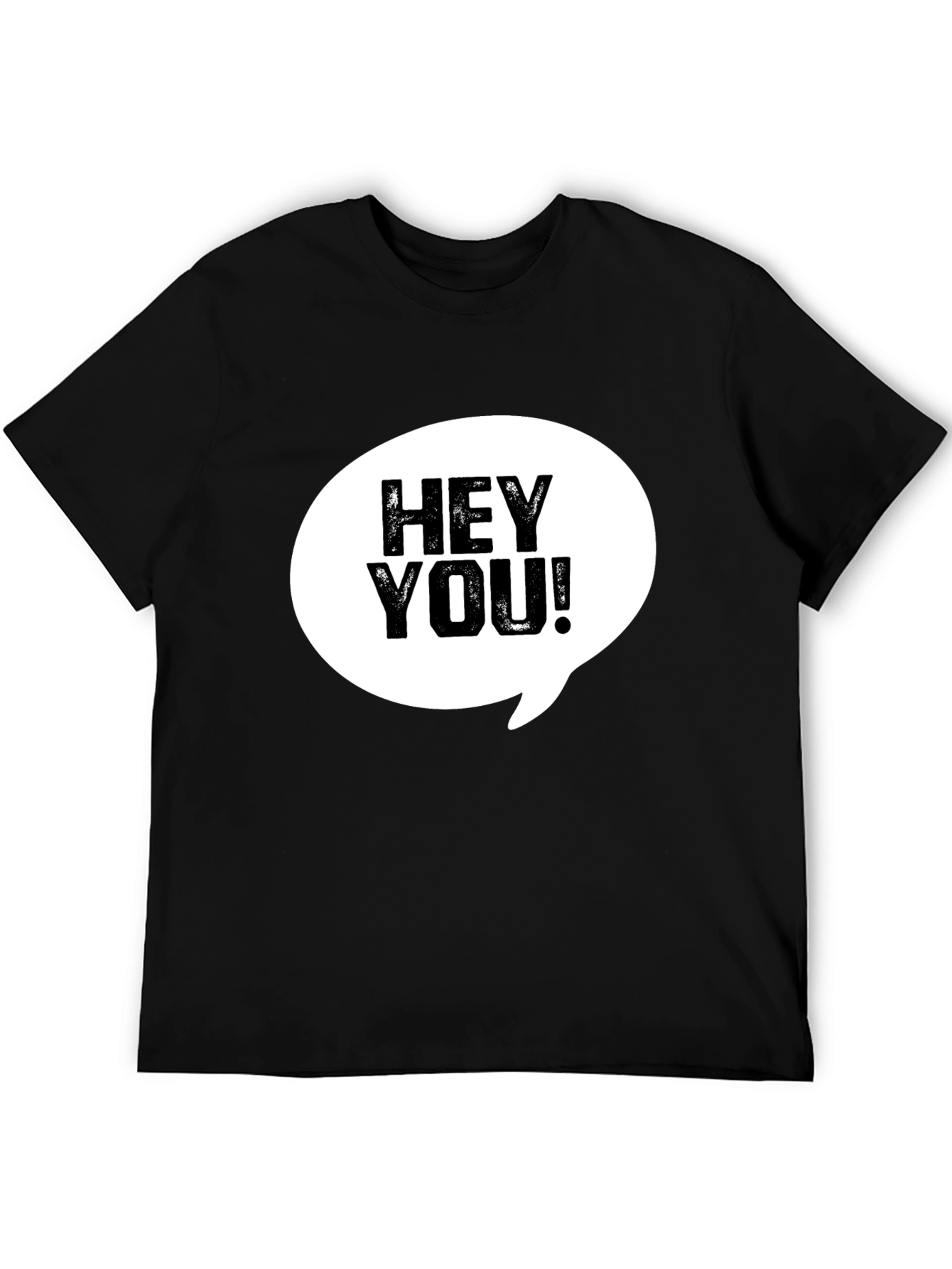 Hey You! Graphic Print Crew Neck T-Shirt