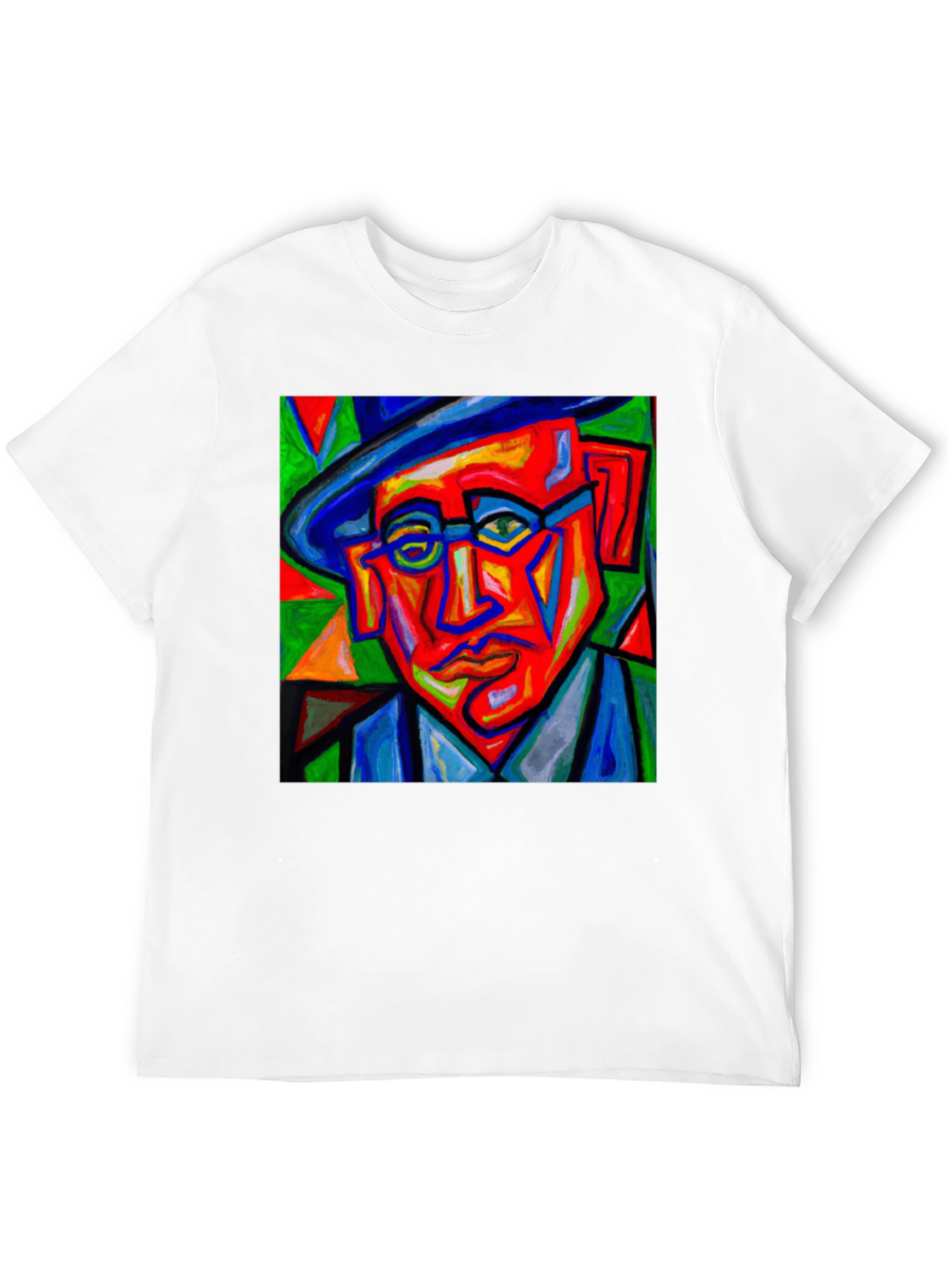 Abstract Portrait Graphic Tee - Mens Black T-Shirt