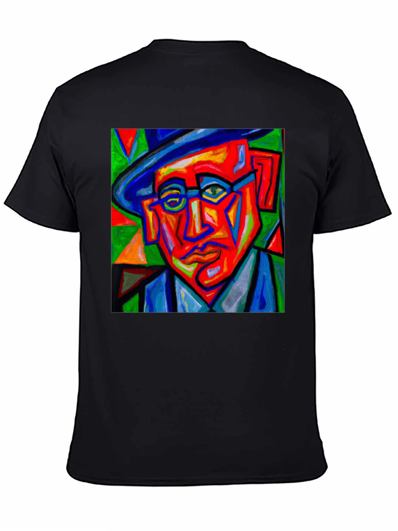 Abstract Portrait Graphic Tee - Mens Black T-Shirt