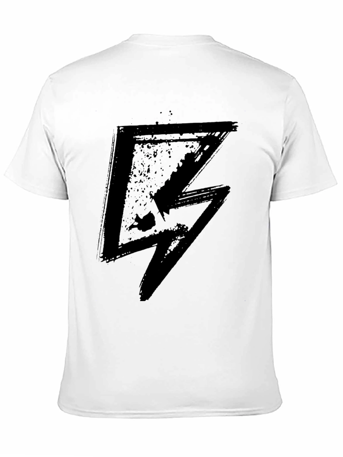 Grunge Lightning Bolt Black T-Shirt
