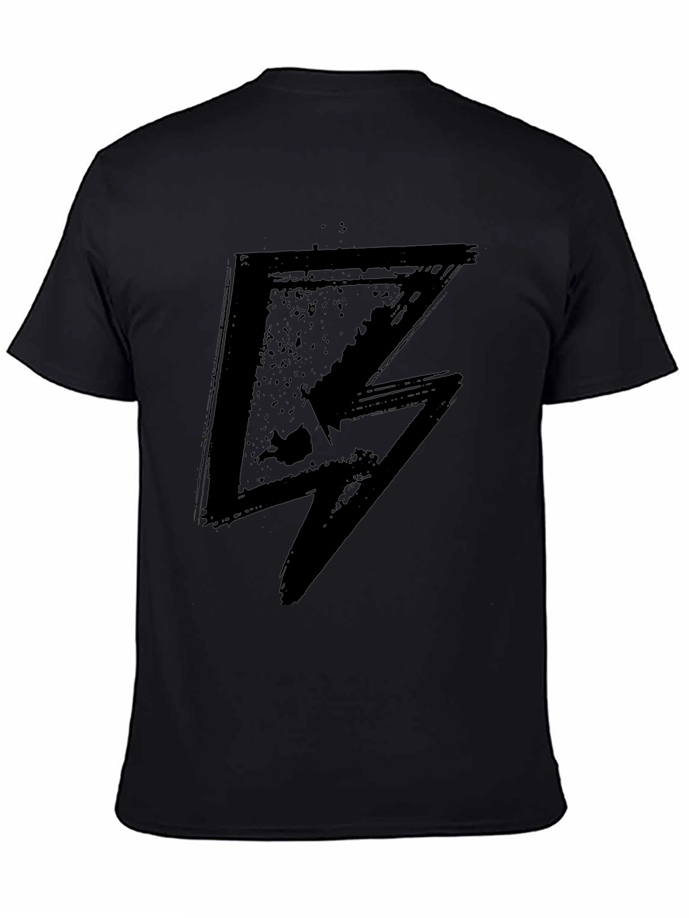Grunge Lightning Bolt Black T-Shirt