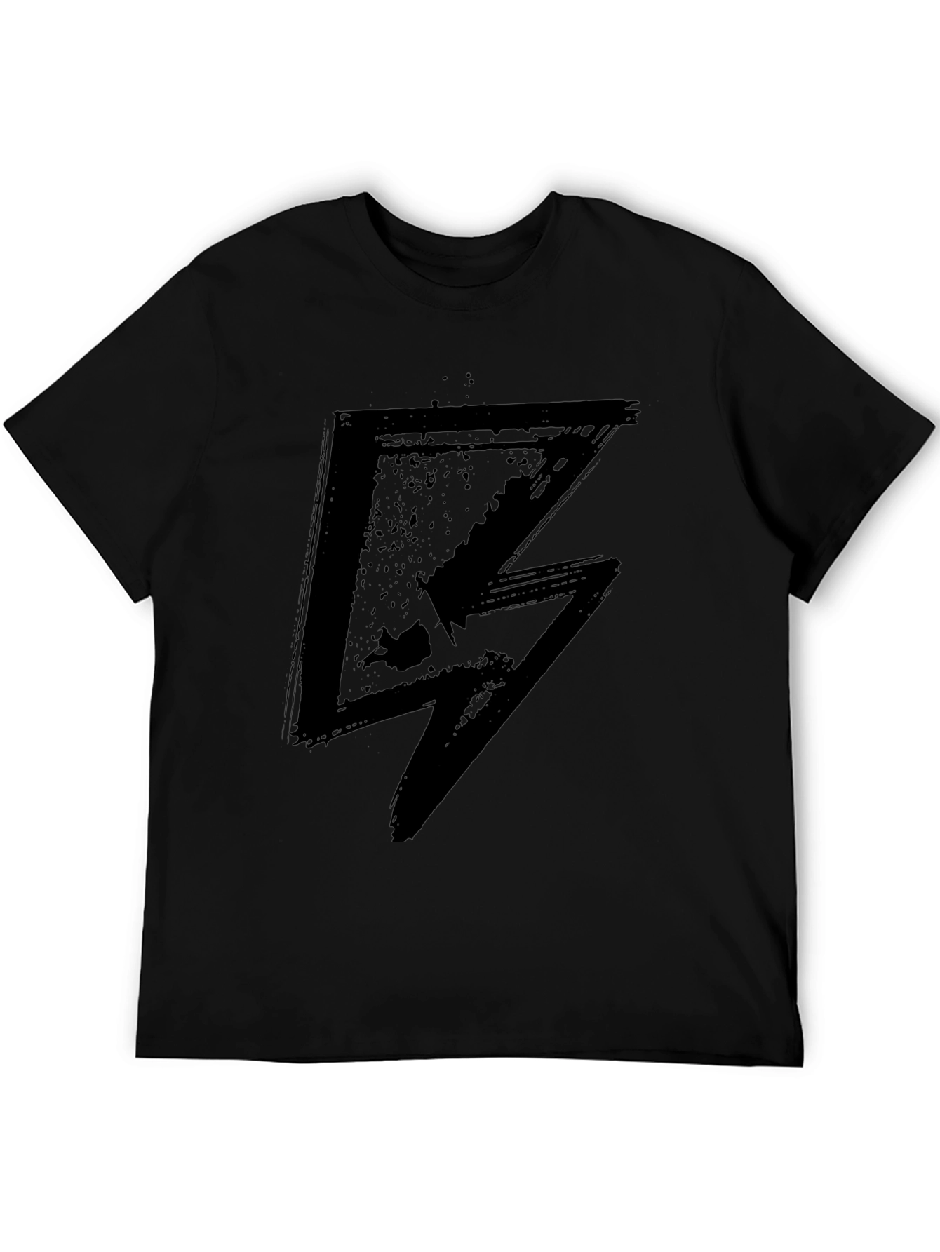 Grunge Lightning Bolt Black T-Shirt
