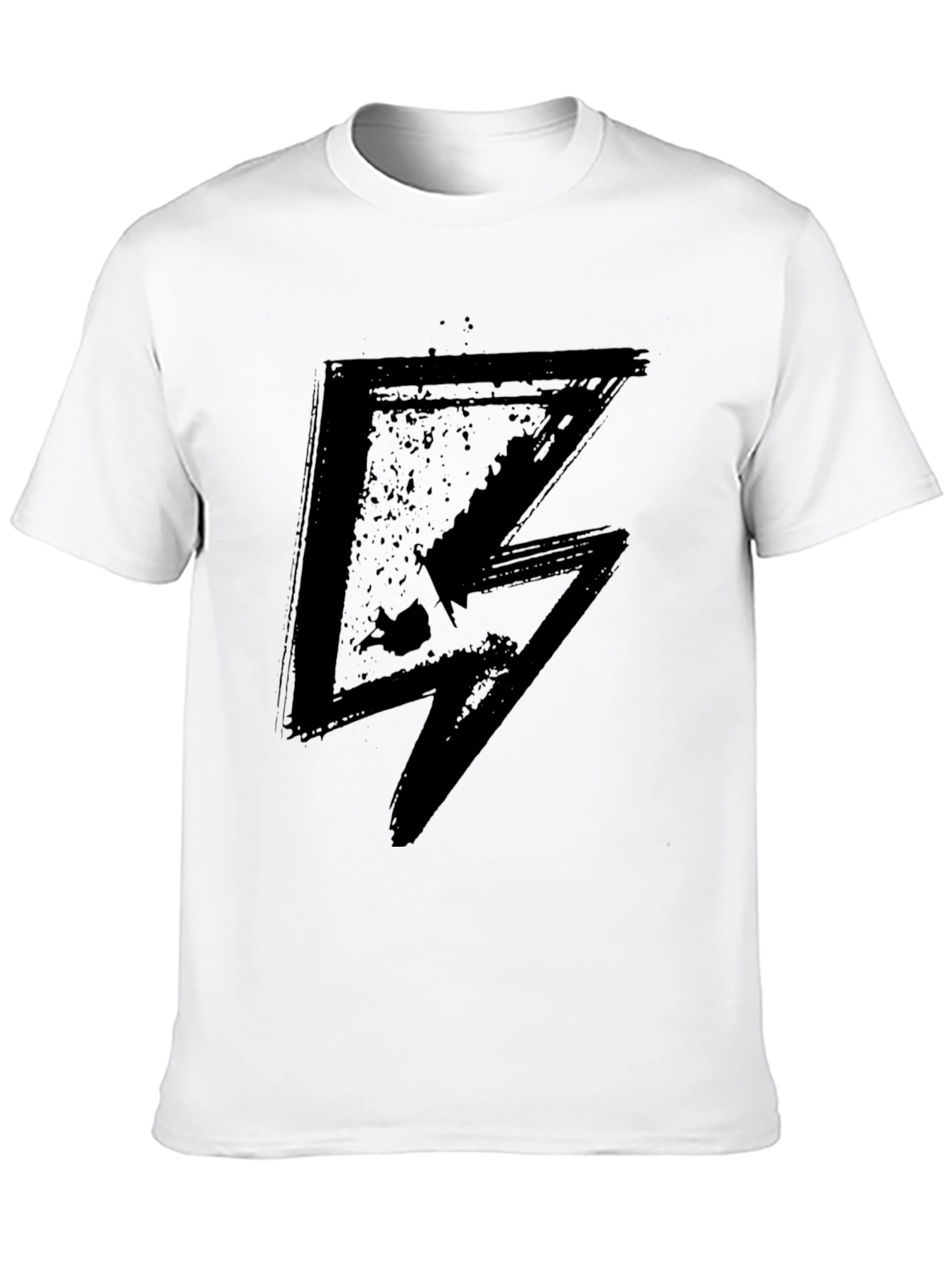 Grunge Lightning Bolt Black T-Shirt