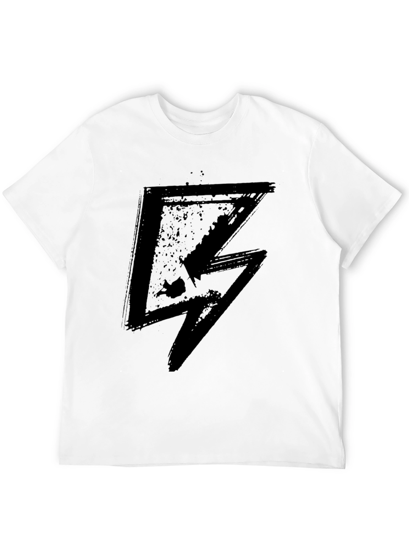 Grunge Lightning Bolt Black T-Shirt