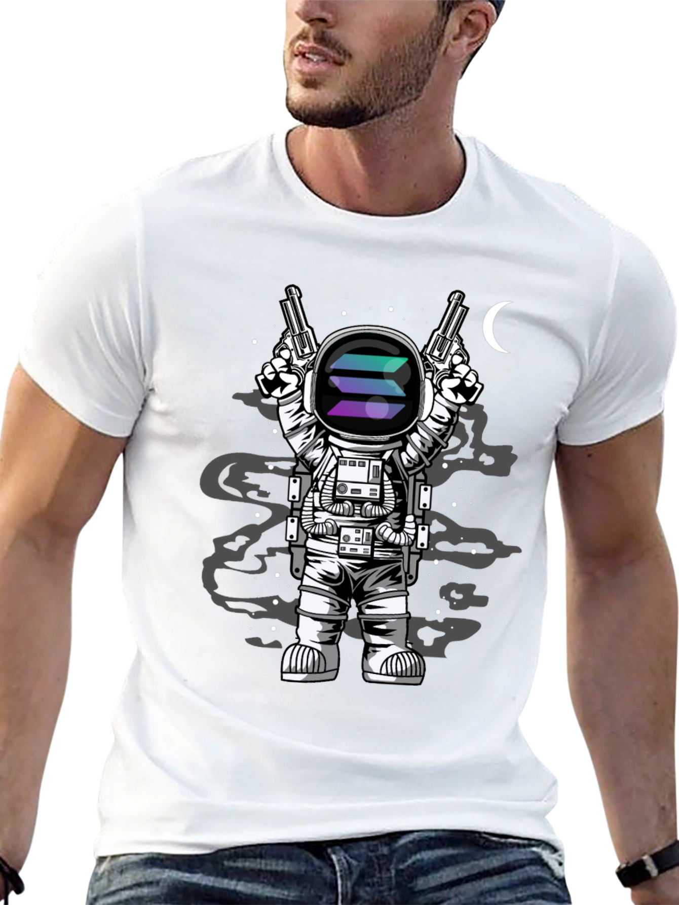 Astronaut Solana Guns T-Shirt