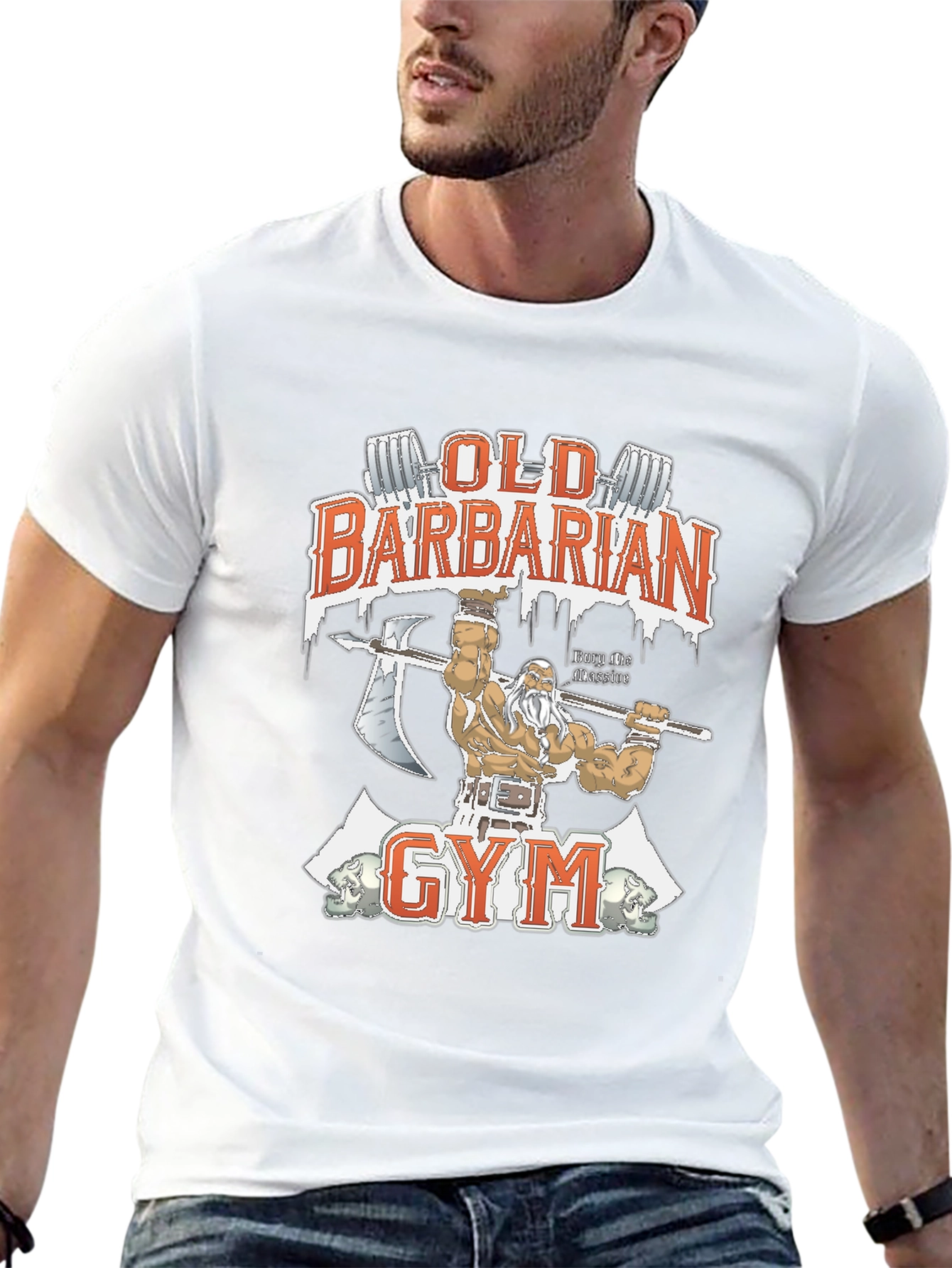 Old Barbarian Gym Black T-Shirt
