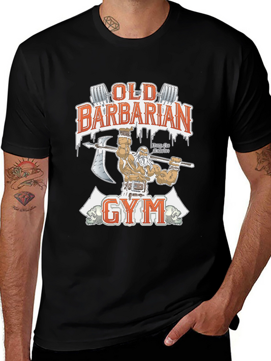 Old Barbarian Gym Black T-Shirt