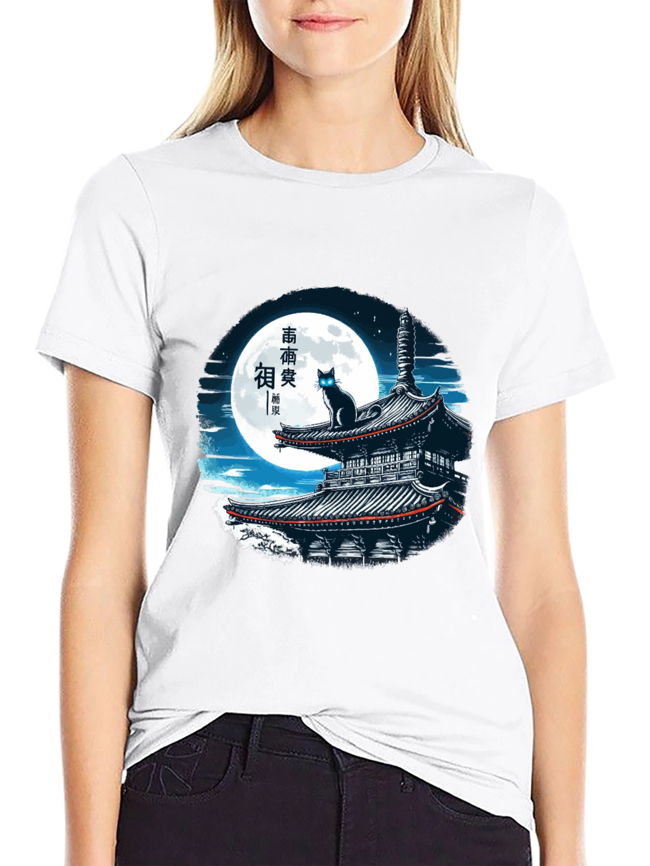 Black Cat Pagoda T-Shirt